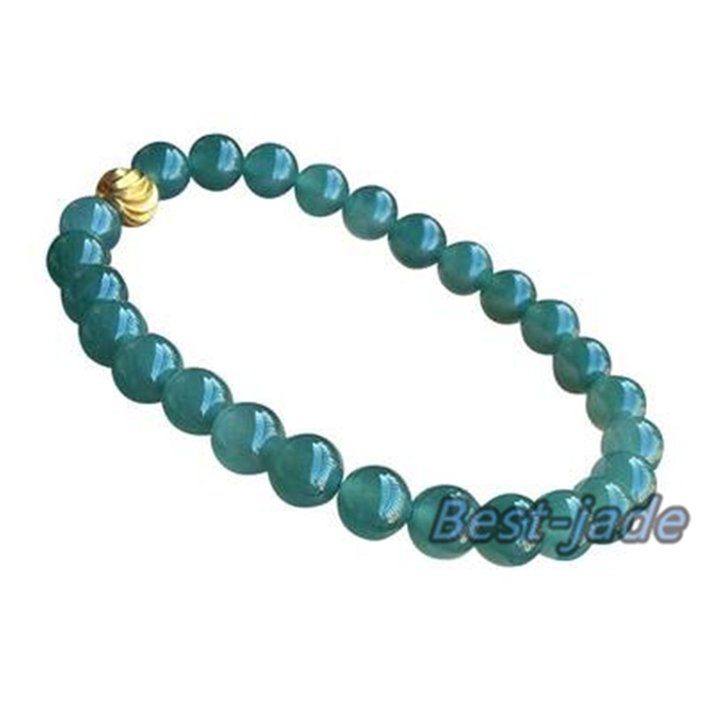 Beautiful Natural Guatemalan jadeite Translucent Blue Grade A jade Round beaded bracelet  Guatemala jade Female Jewelry jade gift