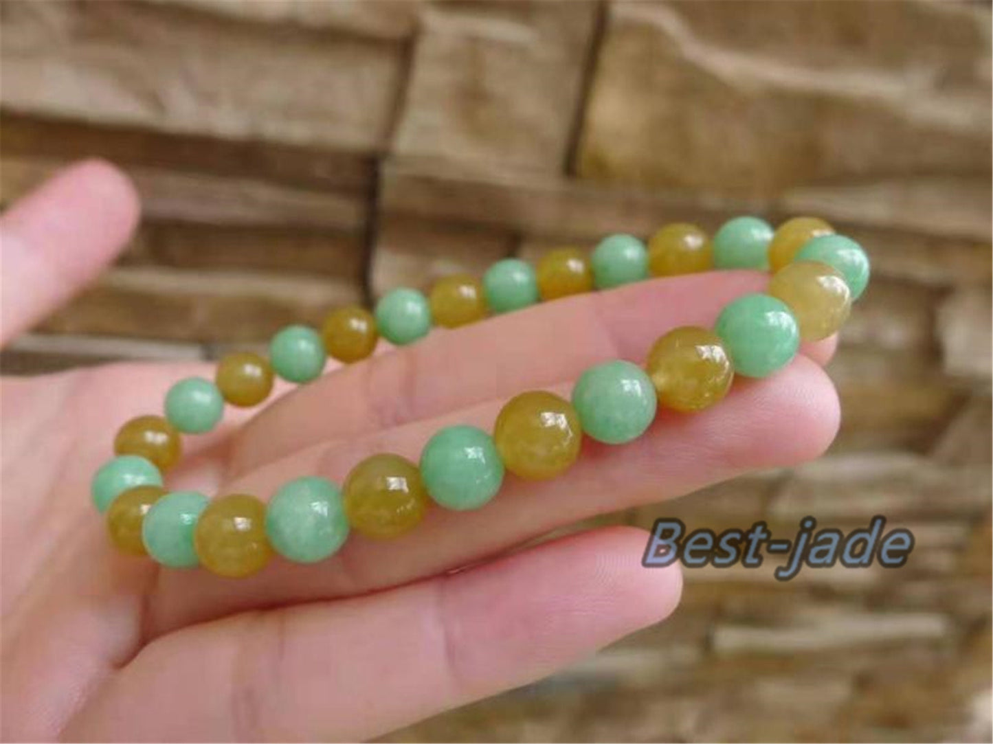 High quality Grade A Natural JadeiteHand carved Jade Round bead Ball bangle Bracelet Chain Green gemstone Burma stone Armband