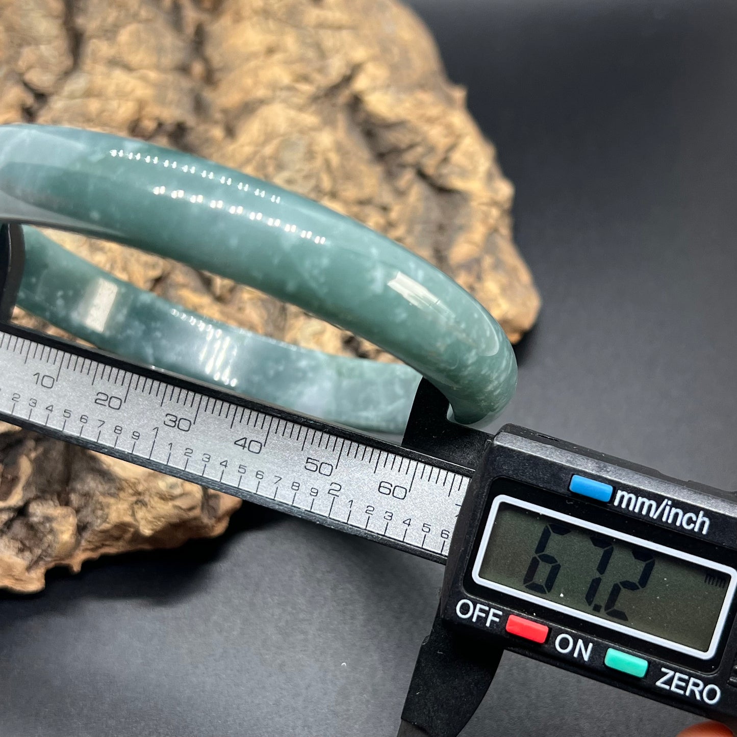 Huge 67.2mm Grade A Jade Natural Blue green Big Round bangle Burma jadeite Lady Bracelet Type A stone small hand female bangle  翡翠飘花手镯