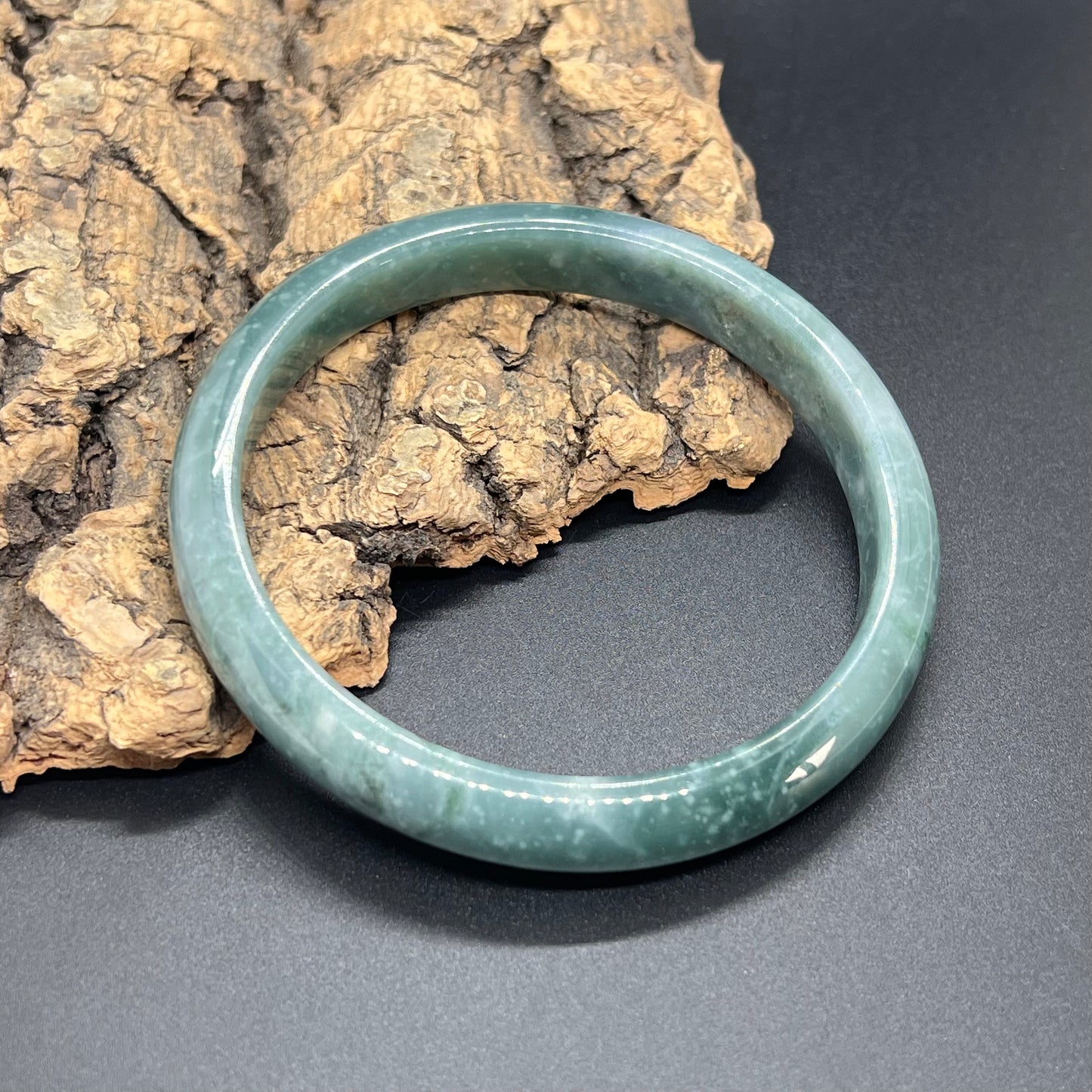 Huge 67.2mm Grade A Jade Natural Blue green Big Round bangle Burma jadeite Lady Bracelet Type A stone small hand female bangle  翡翠飘花手镯