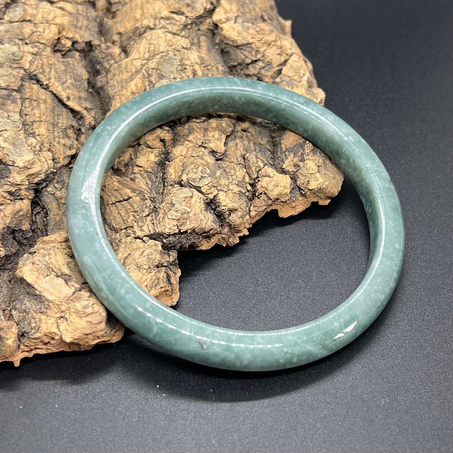 Huge 67.2mm Grade A Jade Natural Blue green Big Round bangle Burma jadeite Lady Bracelet Type A stone small hand female bangle  翡翠飘花手镯