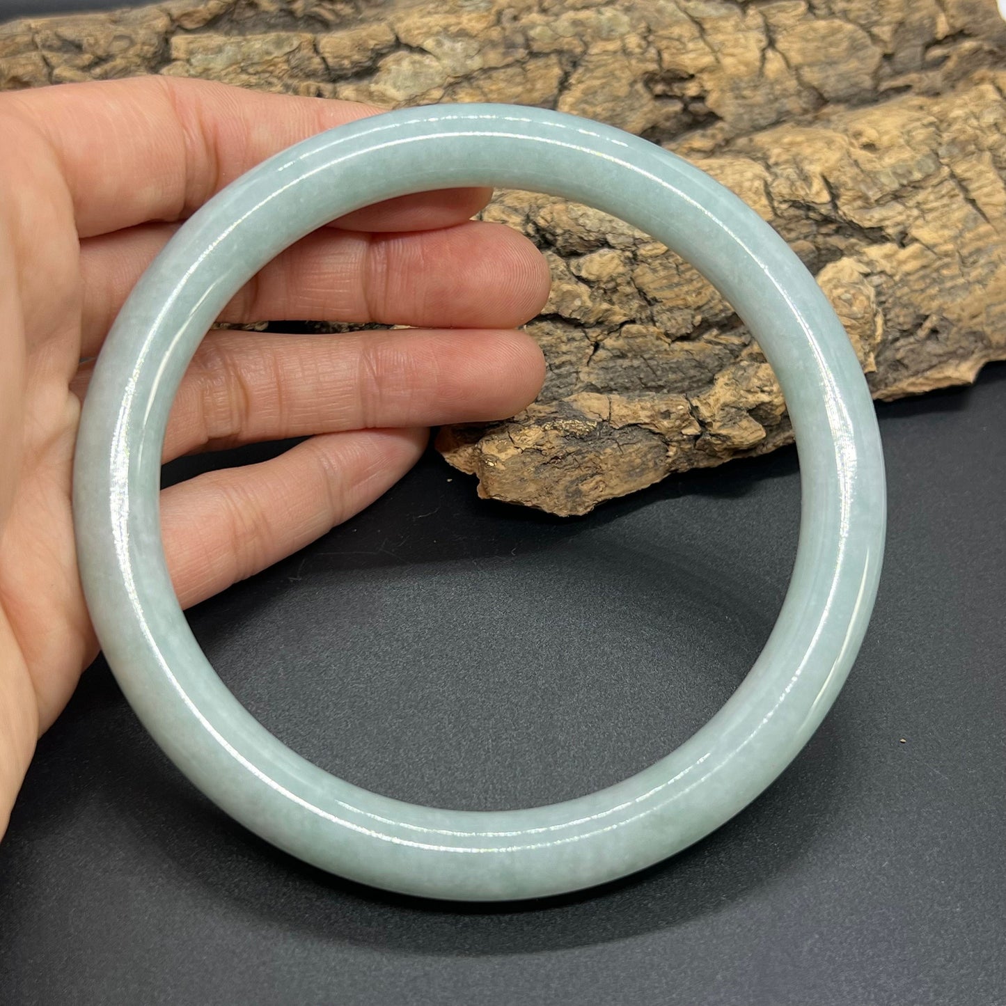 Huge 76.2mm Grade A Jade Natural green Big Round bangle Burma jadeite Lady Bracelet Type A stone small hand female bangle  翡翠飘花手镯