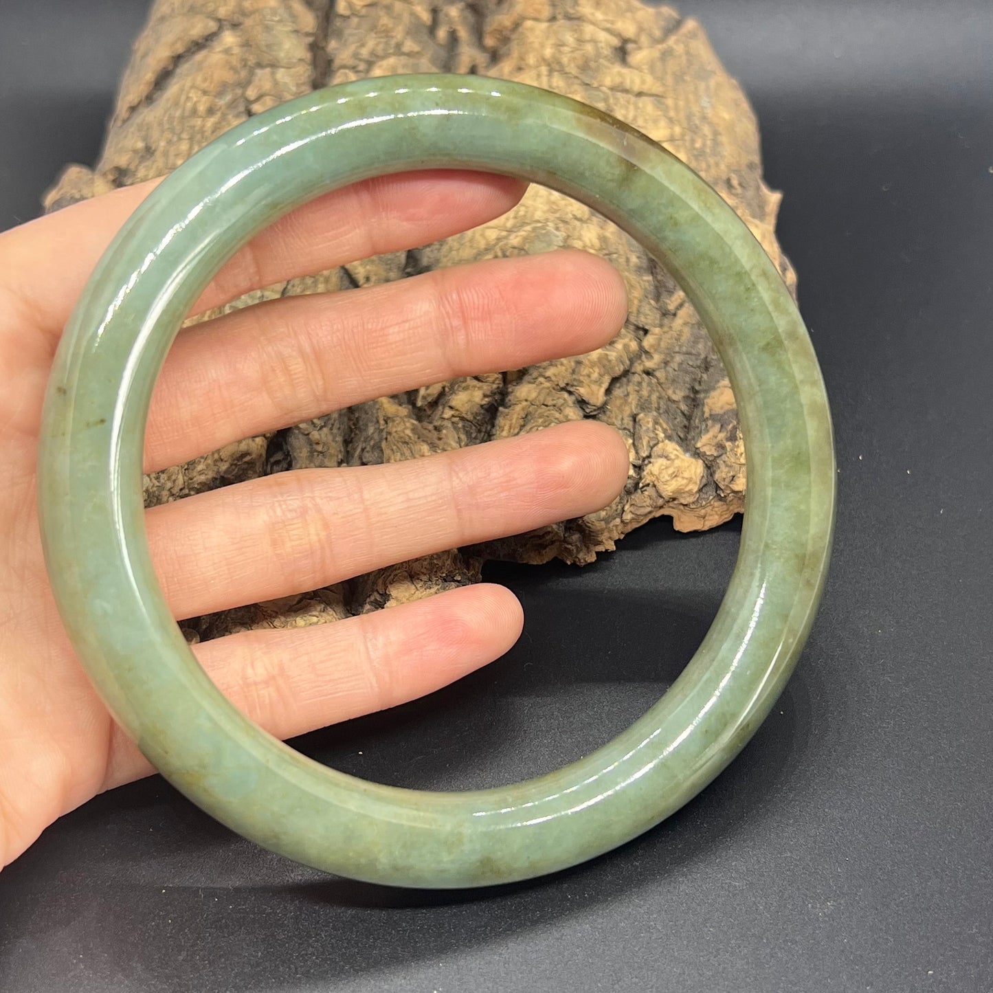 Huge 77mm Grade A Jade Natural green yellow Big Round bangle Burma jadeite Lady Bracelet Type A stone small hand female bangle  翡翠飘花手镯