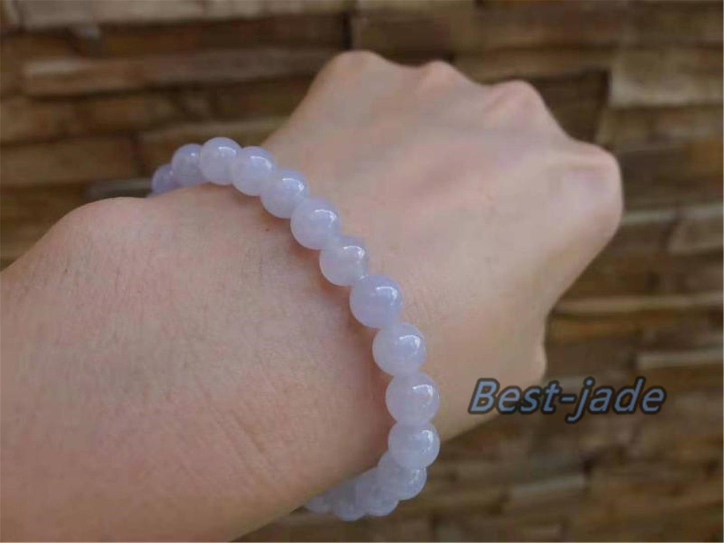 High quality Grade A Natural Jadeite 7*7mm Hand carved Jade Round bead Ball bangle Bracelet Chain Green gemstone Burma stone