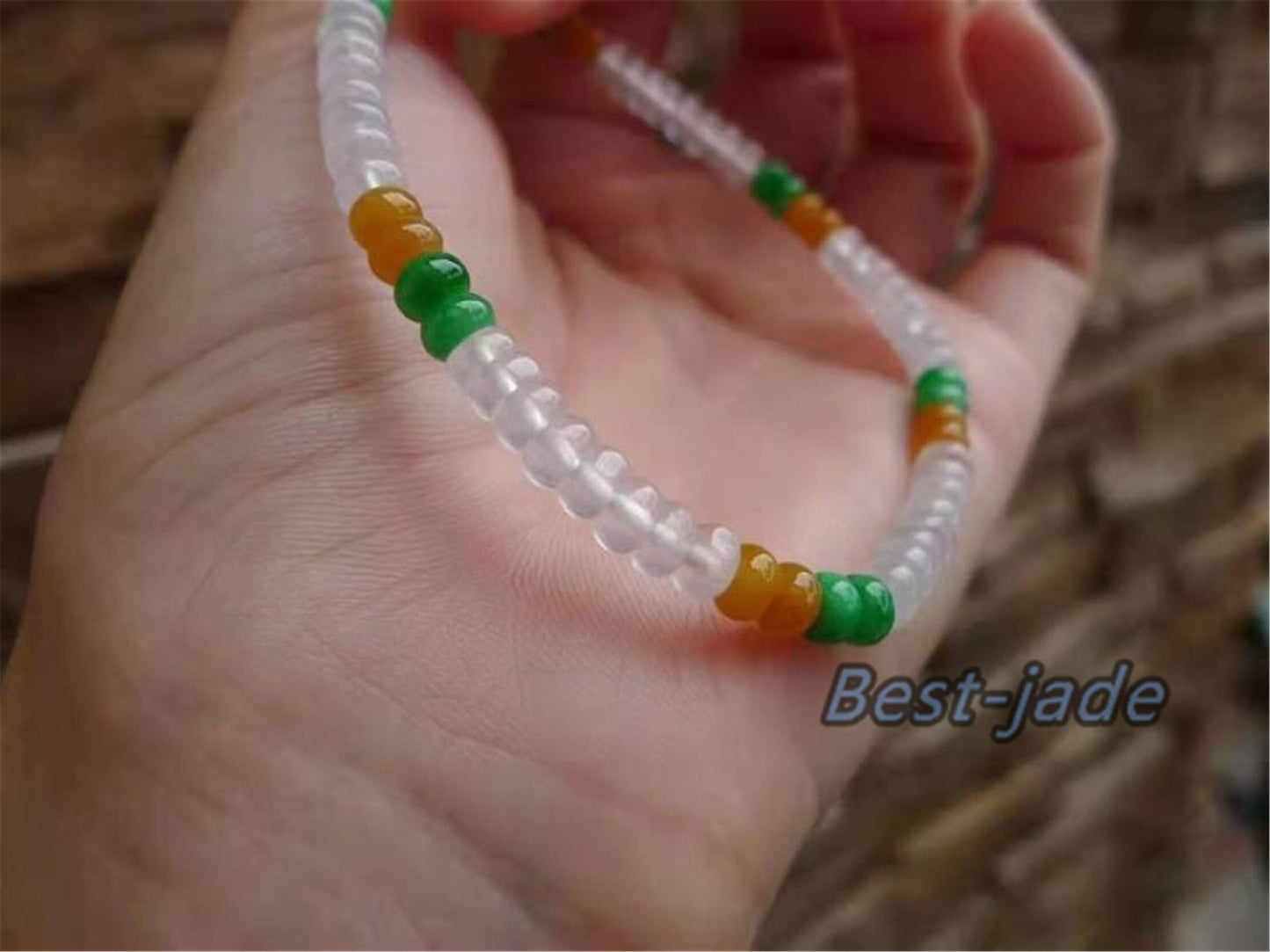 High quality Grade A Natural Jadeite 7*7mm Hand carved Jade Round bead Ball bangle Bracelet Chain Green gemstone Burma stone