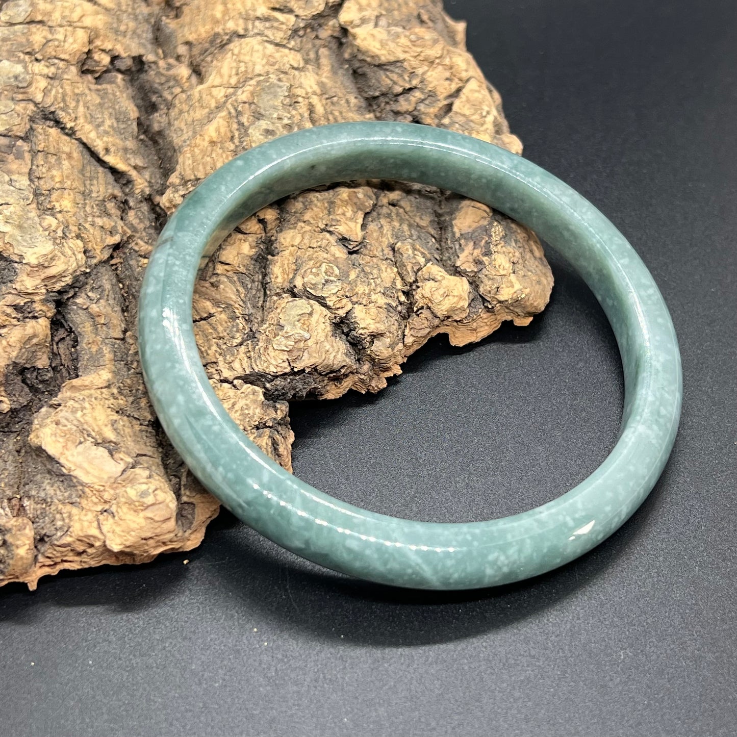 Huge 67.2mm Grade A Jade Natural Blue green Big Round bangle Burma jadeite Lady Bracelet Type A stone small hand female bangle  翡翠飘花手镯