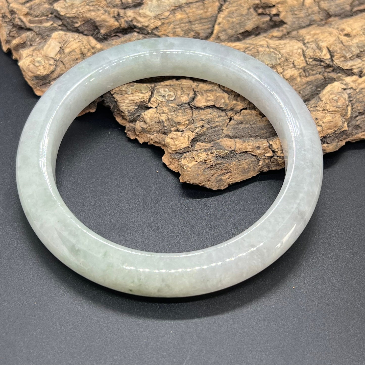 Huge 74.4mm Grade A Jade Natural green Big Round bangle Burma jadeite Lady Bracelet Type A stone small hand female bangle  翡翠飘花手镯