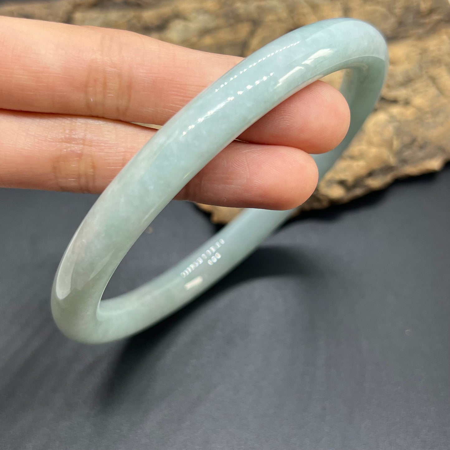 Huge 76.2mm Grade A Jade Natural green Big Round bangle Burma jadeite Lady Bracelet Type A stone small hand female bangle  翡翠飘花手镯