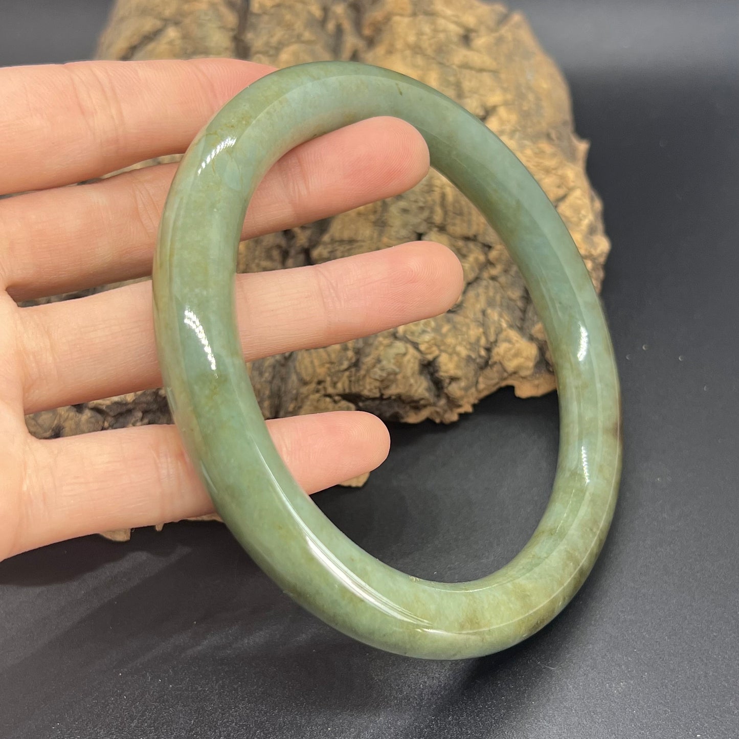 Huge 77mm Grade A Jade Natural green yellow Big Round bangle Burma jadeite Lady Bracelet Type A stone small hand female bangle  翡翠飘花手镯