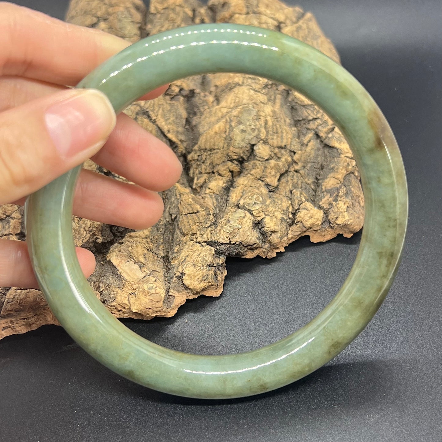 Huge 77mm Grade A Jade Natural green yellow Big Round bangle Burma jadeite Lady Bracelet Type A stone small hand female bangle  翡翠飘花手镯