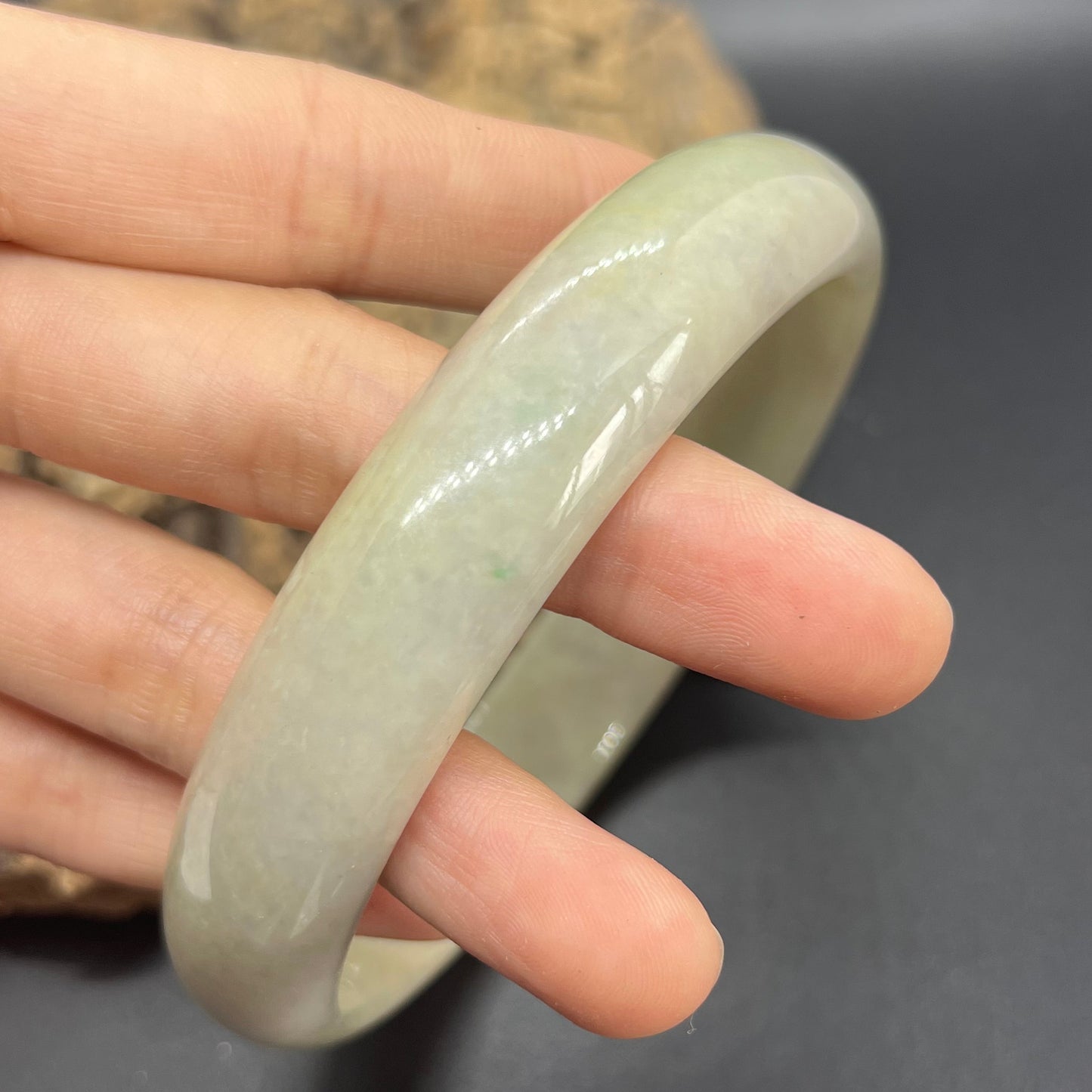 Huge 75mm Grade A Jade Natural green yellow Big Round bangle Burma jadeite Lady Bracelet Type A stone small hand female bangle  翡翠飘花手镯