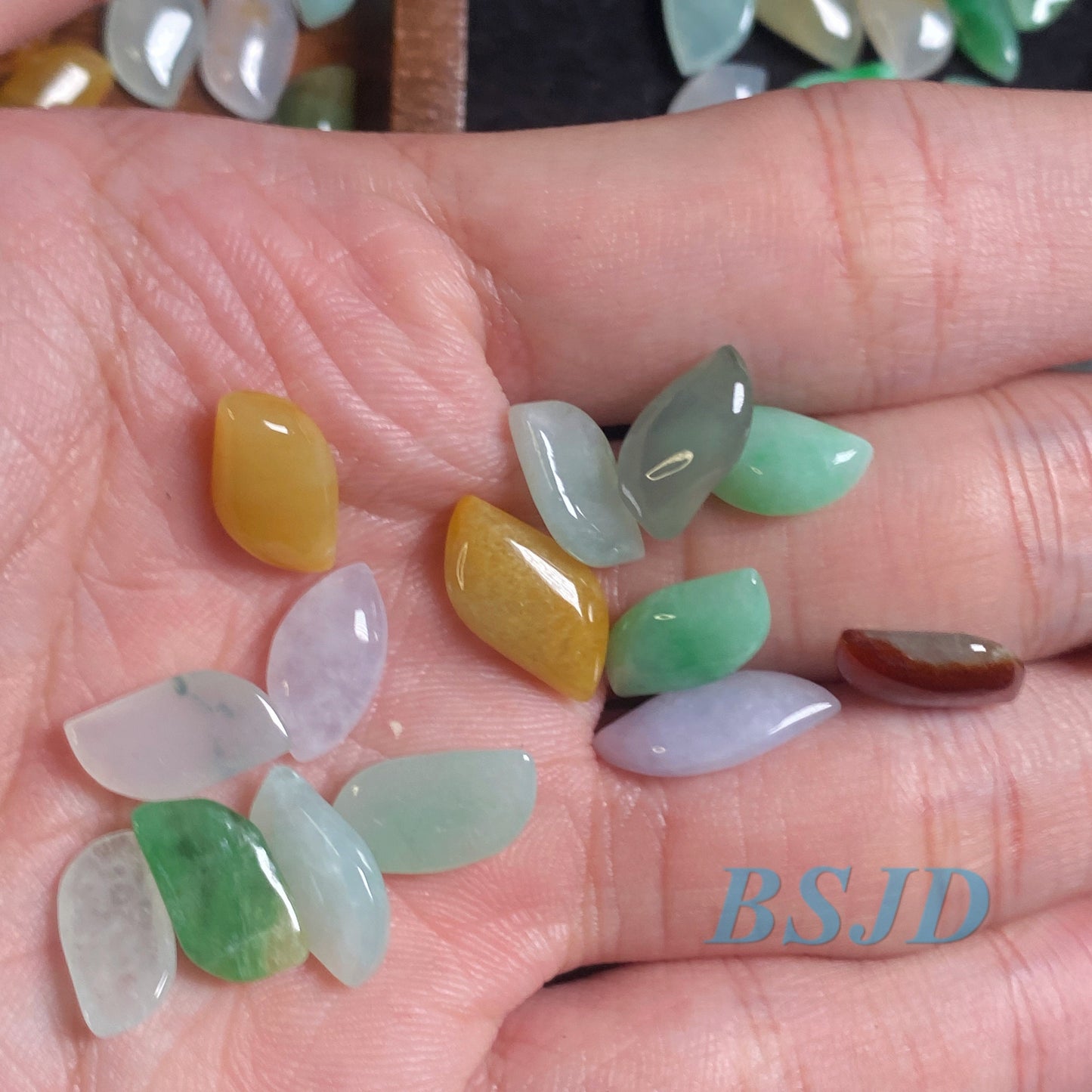 Grade A jade Cabochon ICE Glass Water drop Beads Inlay Jewelry Natural Burma Jadeite Hand Carved bead ,Myanmar stone