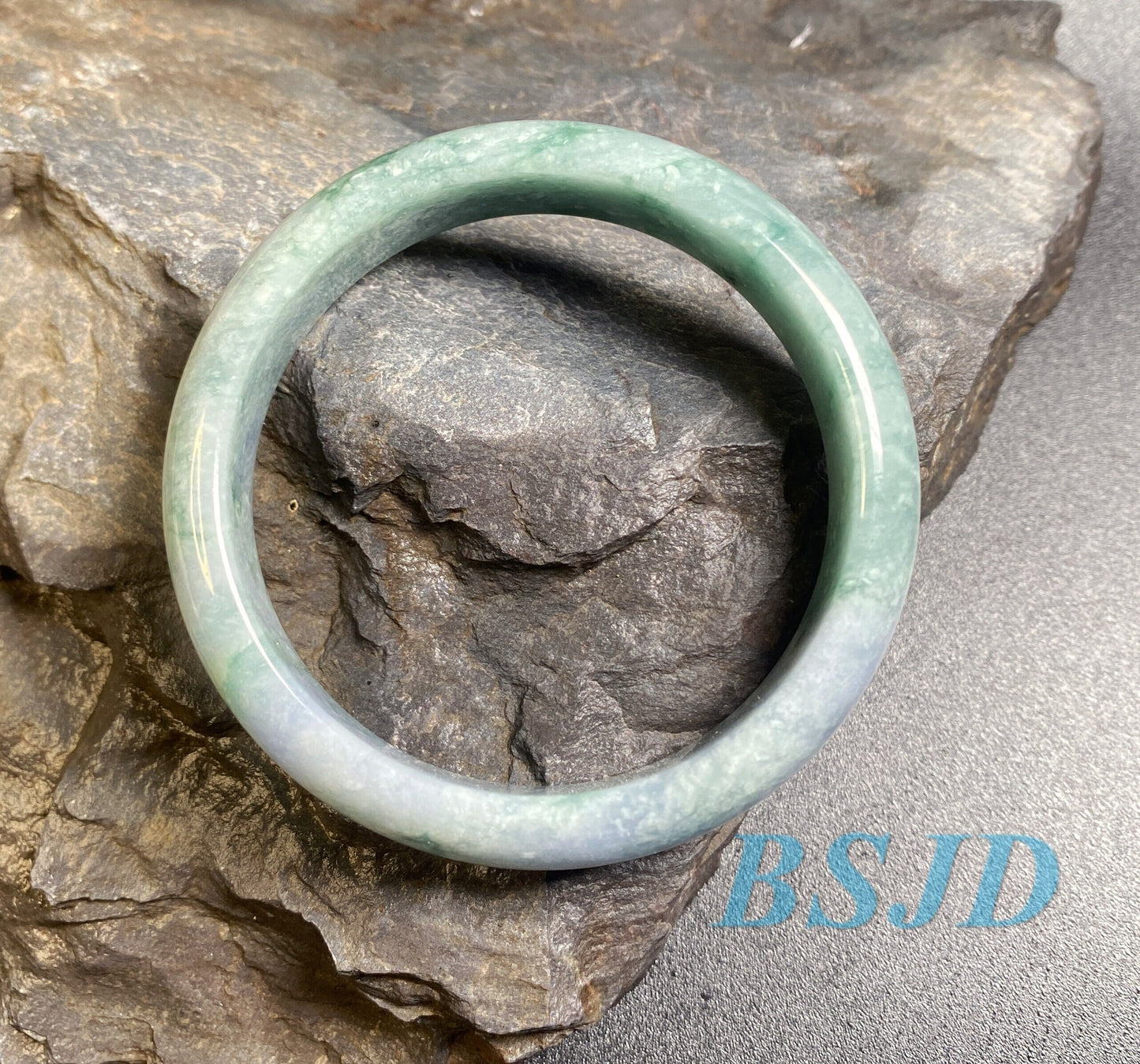 52.8mm Grade A Jade Natural green purple Round bangle lavender Myanmar jadeite Lady Bracelet Type A stone small hand female Jewelry Gift