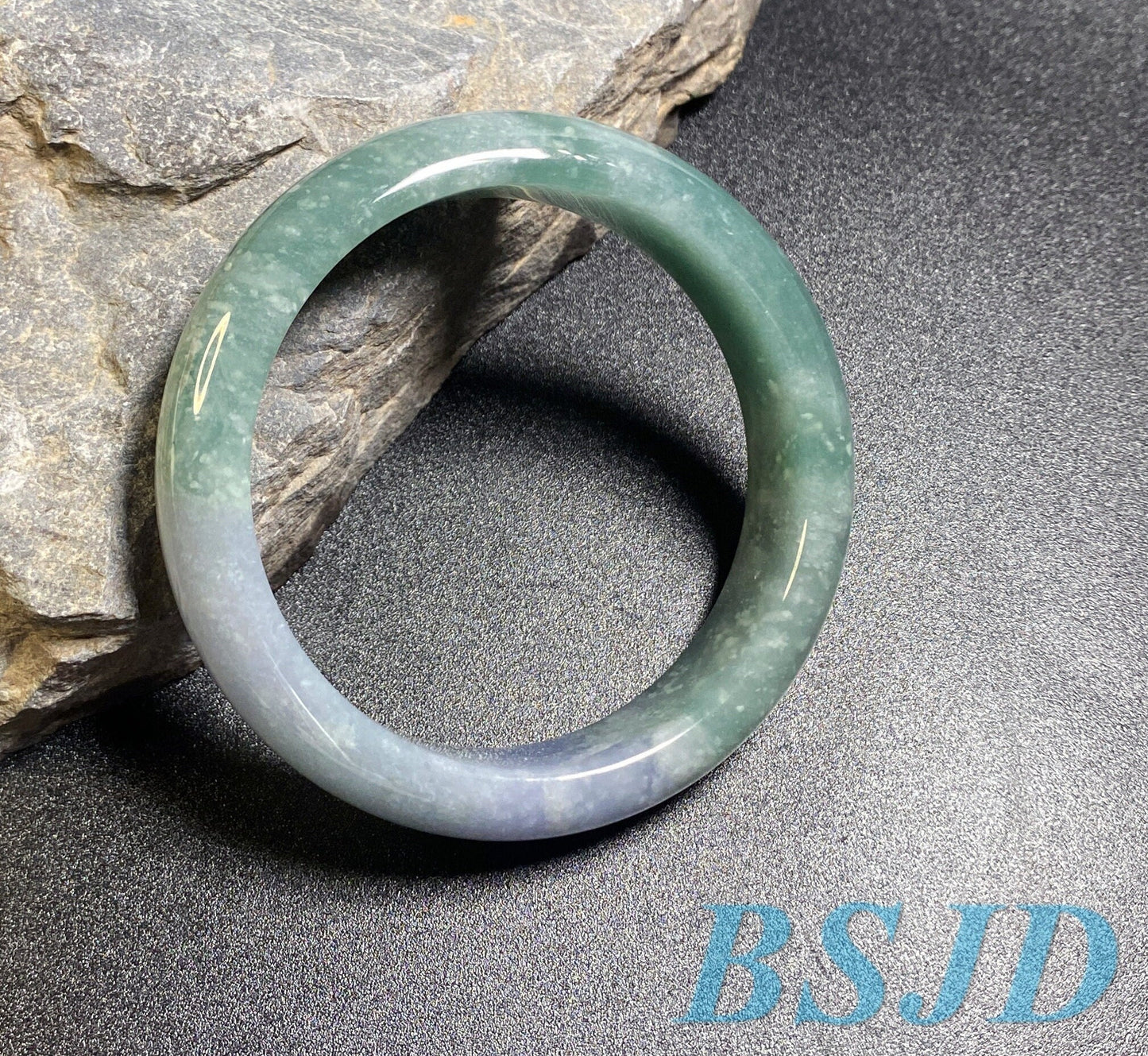 52.8mm Grade A Jade Natural green purple Round bangle lavender Myanmar jadeite Lady Bracelet Type A stone small hand female Jewelry Gift