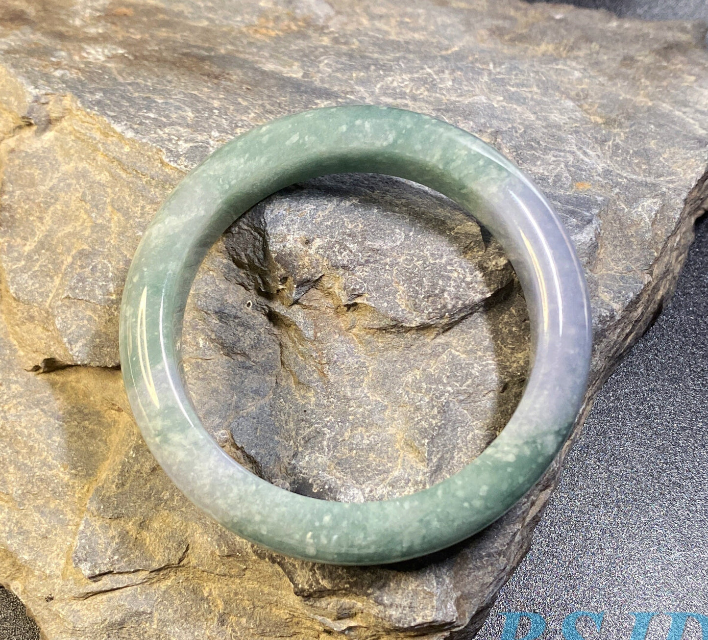 Small 49.2mm Grade A Jade Natural green purple Round bangle lavender Myanmar jadeite Lady Bracelet Type A stone female Jewelry Gift