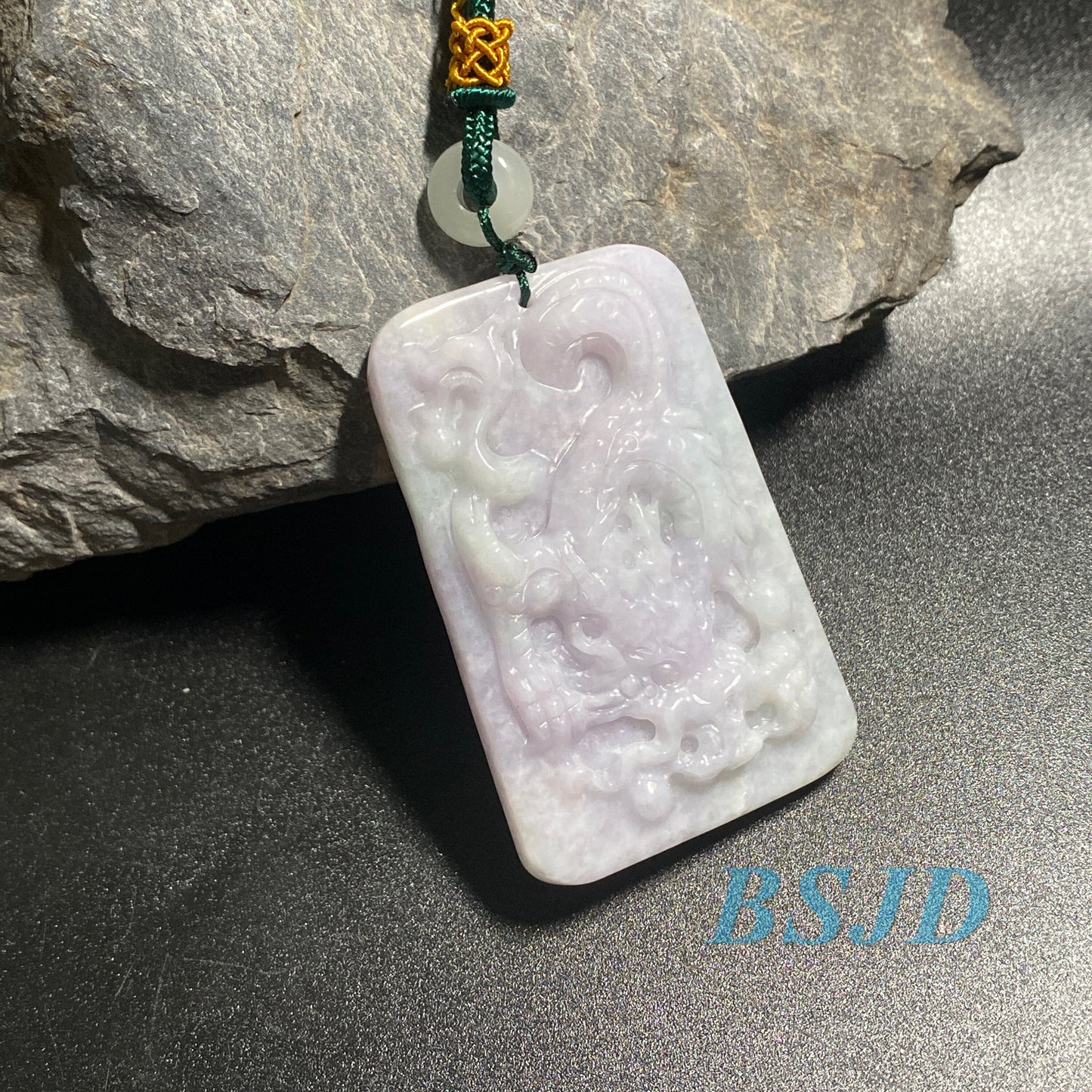 Naturla Purple Dragon Grade A JADE lavender Burma Jadeite pendant Jewelry gift