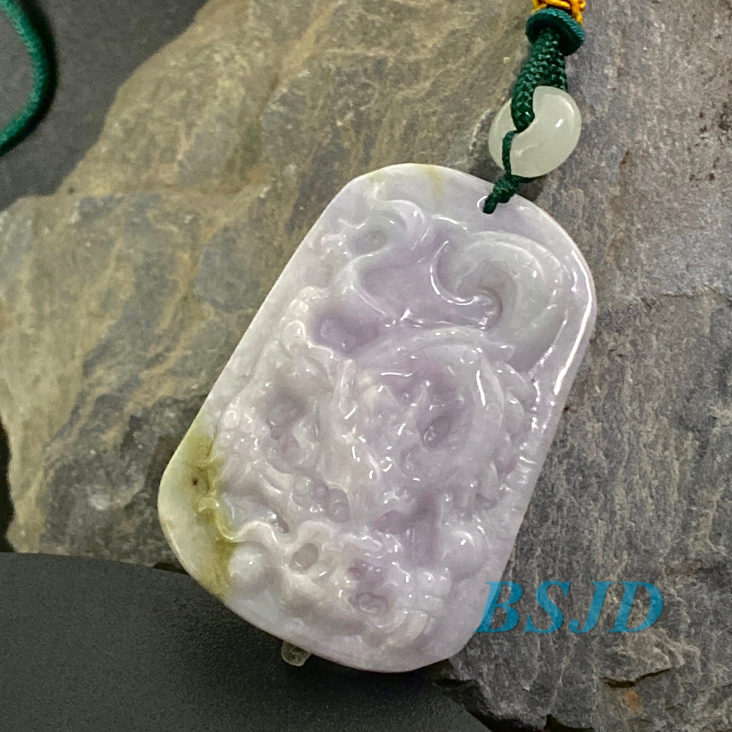 Naturla Purple Dragon Grade A JADE lavender Burma Jadeite pendant Jewelry gift