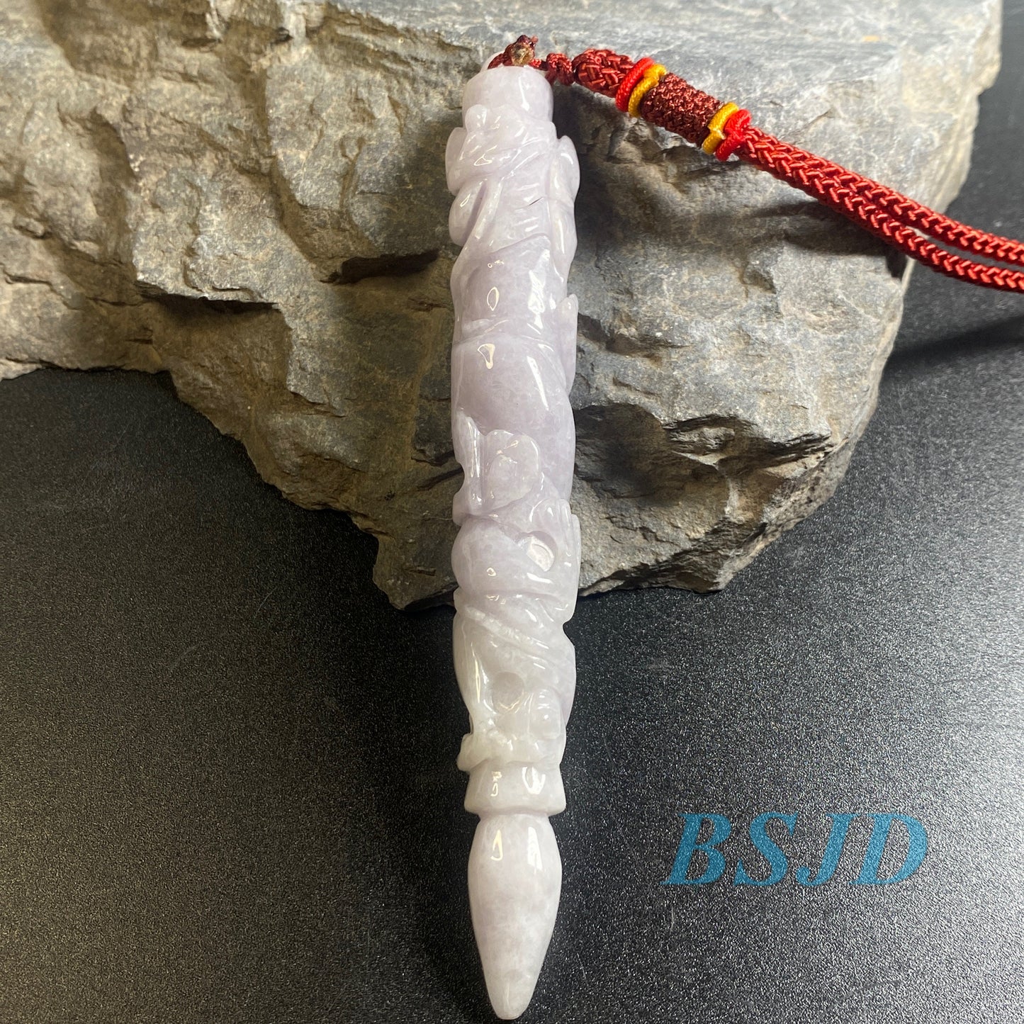 Dragon Pen Natural Grade A Jade Burma Jadeite man Kylin pendant necklace BEADS Anhänger  Gemstone Green jadeit 翡翠 龙笔