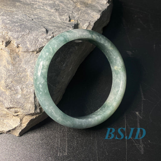 52.8mm Grade A Jade Natural green purple Round bangle lavender Myanmar jadeite Lady Bracelet Type A stone small hand female Jewelry Gift