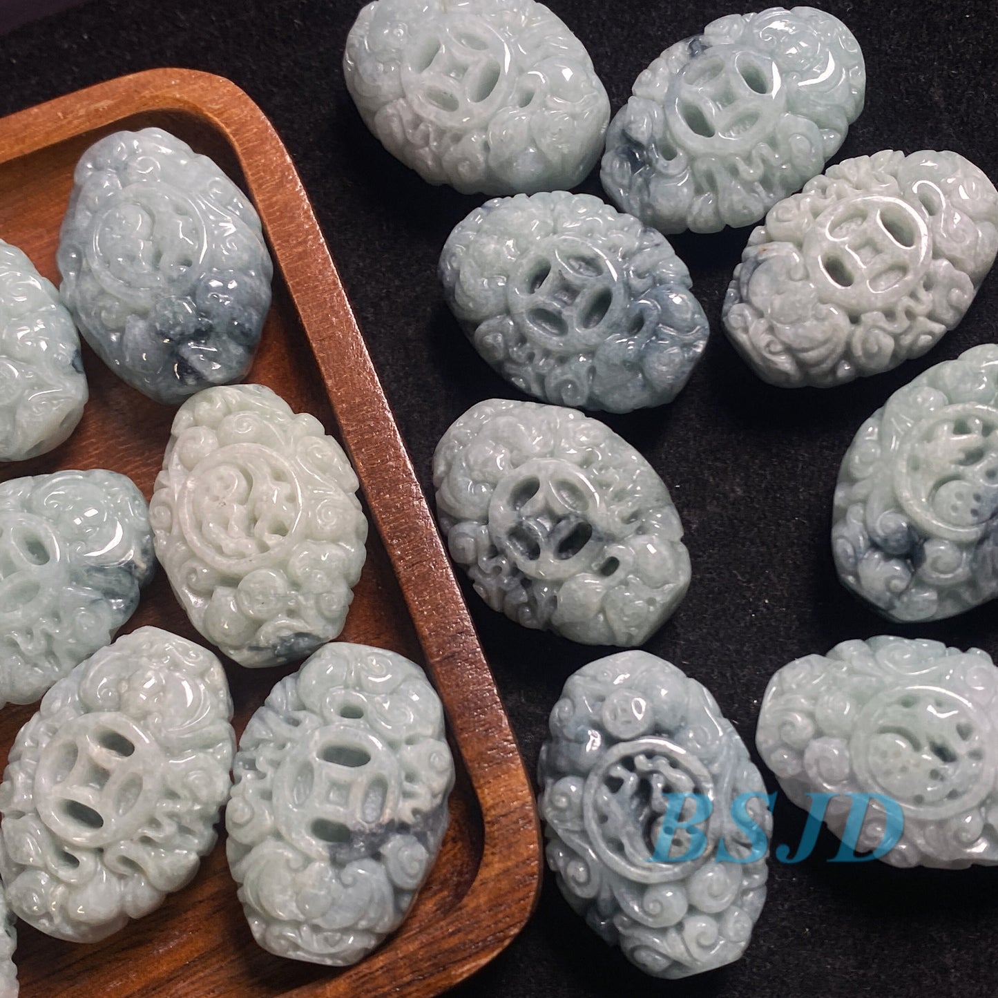 10Pcs Jadeite Fu Barrel Shape Natural green Grade A Jade Burma Jadeite Beads DIY jade earrings jewelry 翡翠A货福路路通