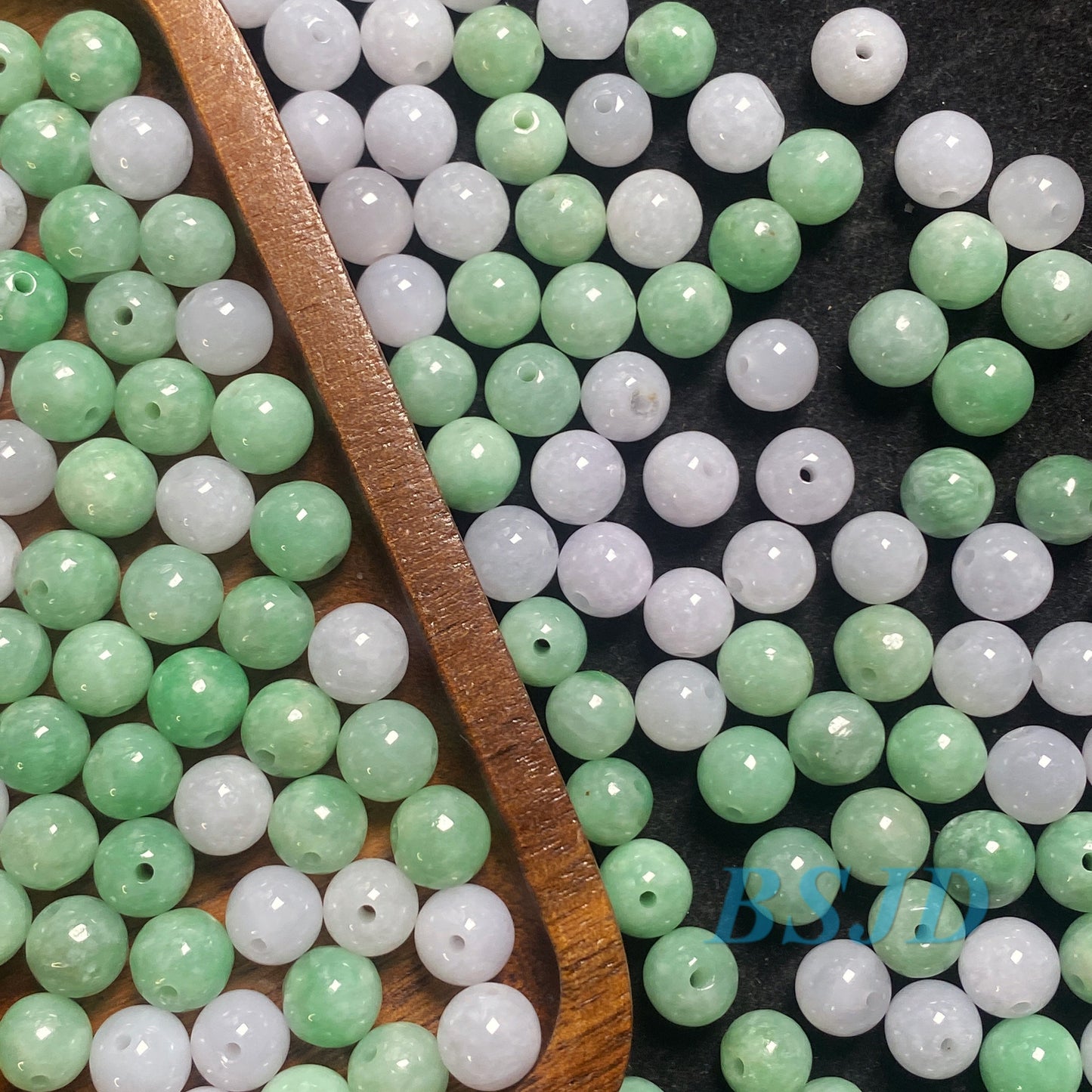 50PCS (Wholesale) 3mm~13mm Grade A ICY Jade Jadeite Flat Roundness Beads Ball YELLOW Green white Chinese Best-jade