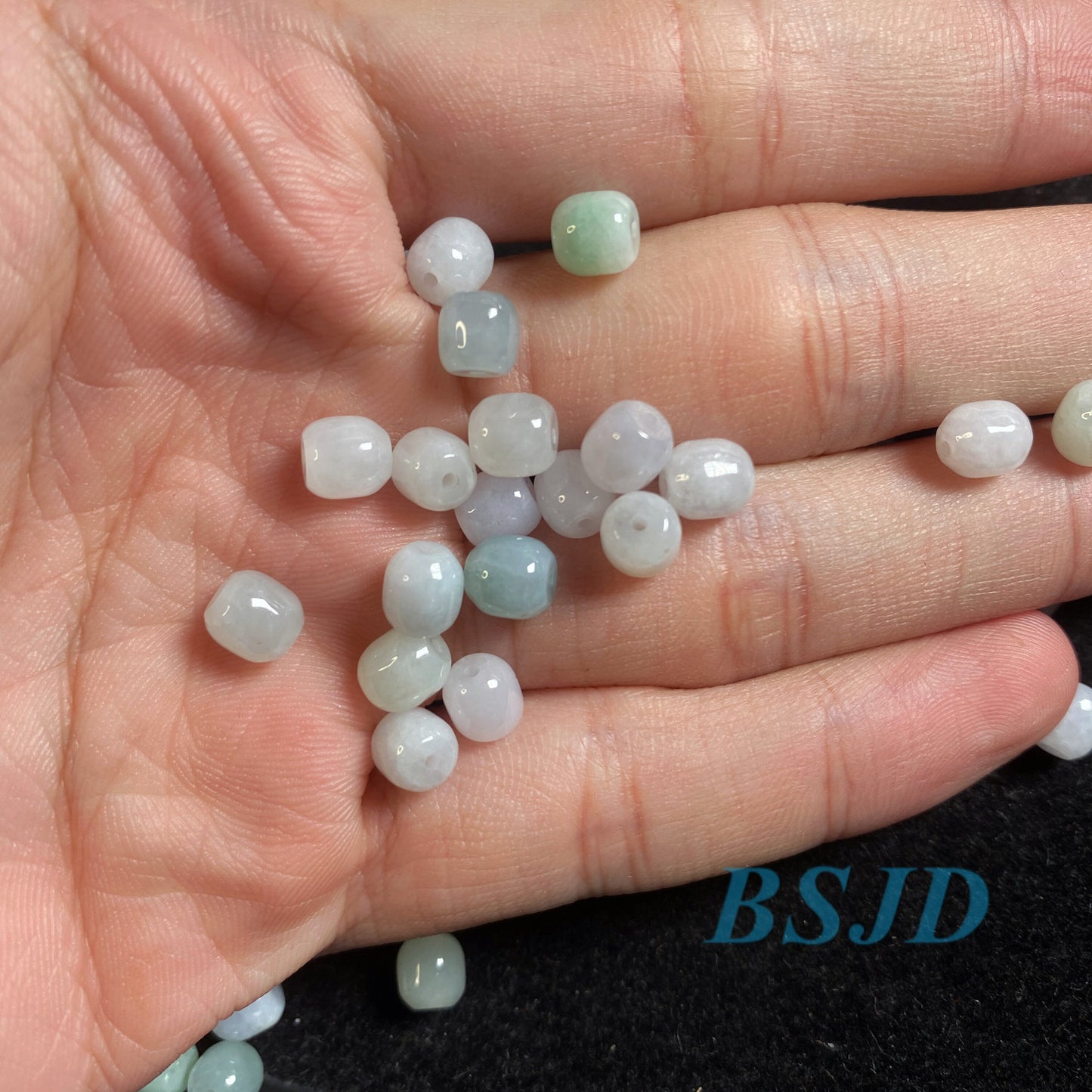 Natural Grade A Jade Pill shape Beaded Burma Jade Ice Green Myanmar Jadeite Tube Barrel DIY Beads earrings drop Jewelry gift