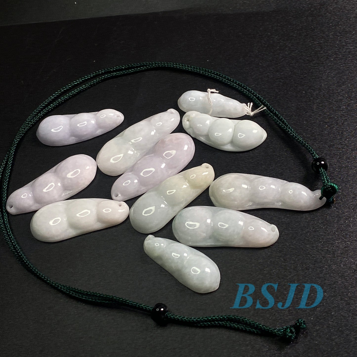 Grüne Bohne Grade A Jade Anhänger grüne Jade Natur Burma Jadeit Anhänger handgemachte DIY Schmuck Ohrringe Tropfenperle