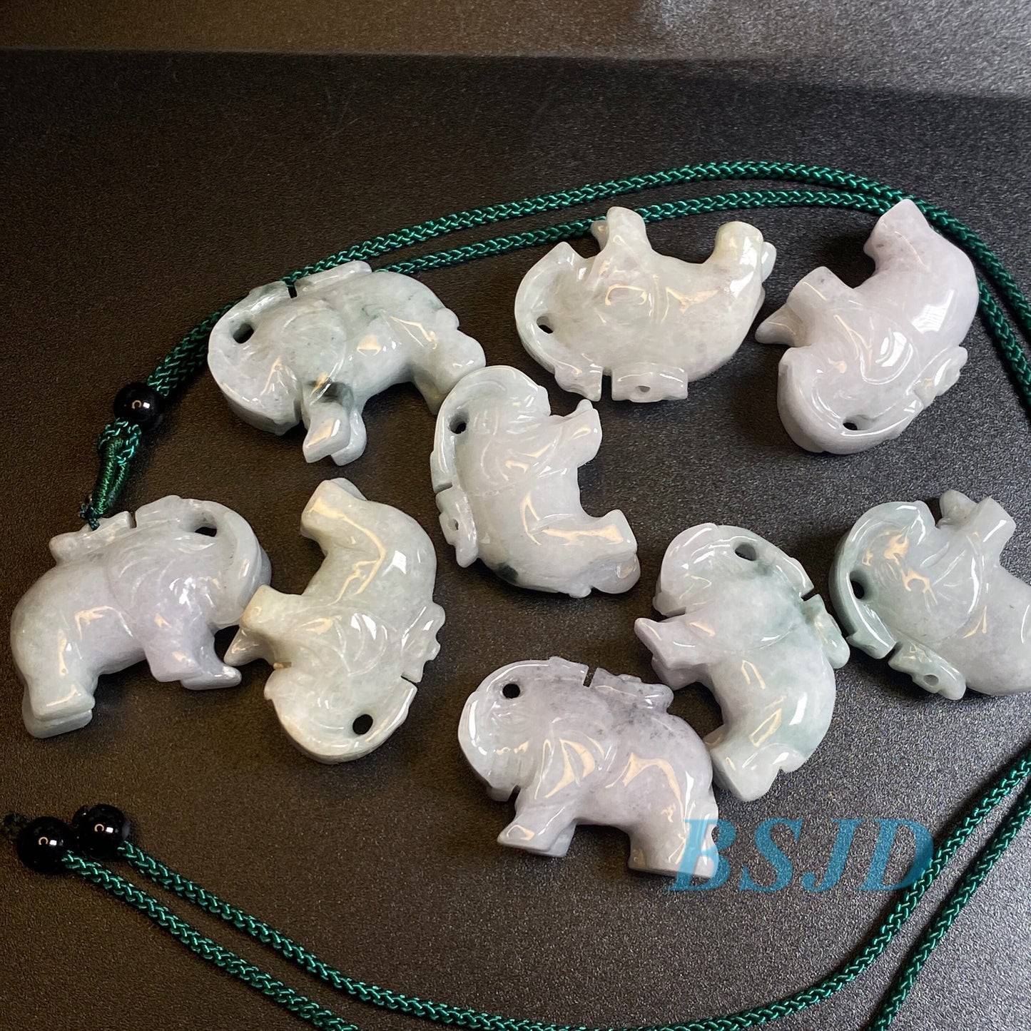 elephant Natural Green Grade A Jade ICE Burma Jadeite Chinese Carved ,Myanmar jade Pendant DIY necklace  Statue