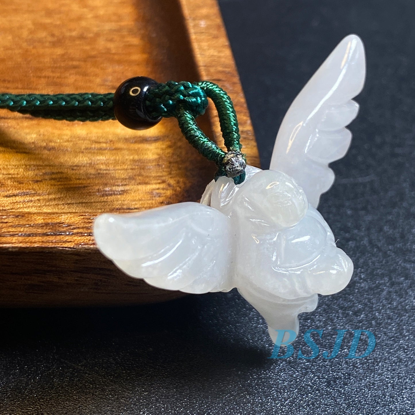 Angel pendant  Natural Grade A jade Burma Jade ICE Myanmar Jadeite Chinese Carved ,Baby children hang necklace DIY jewelry