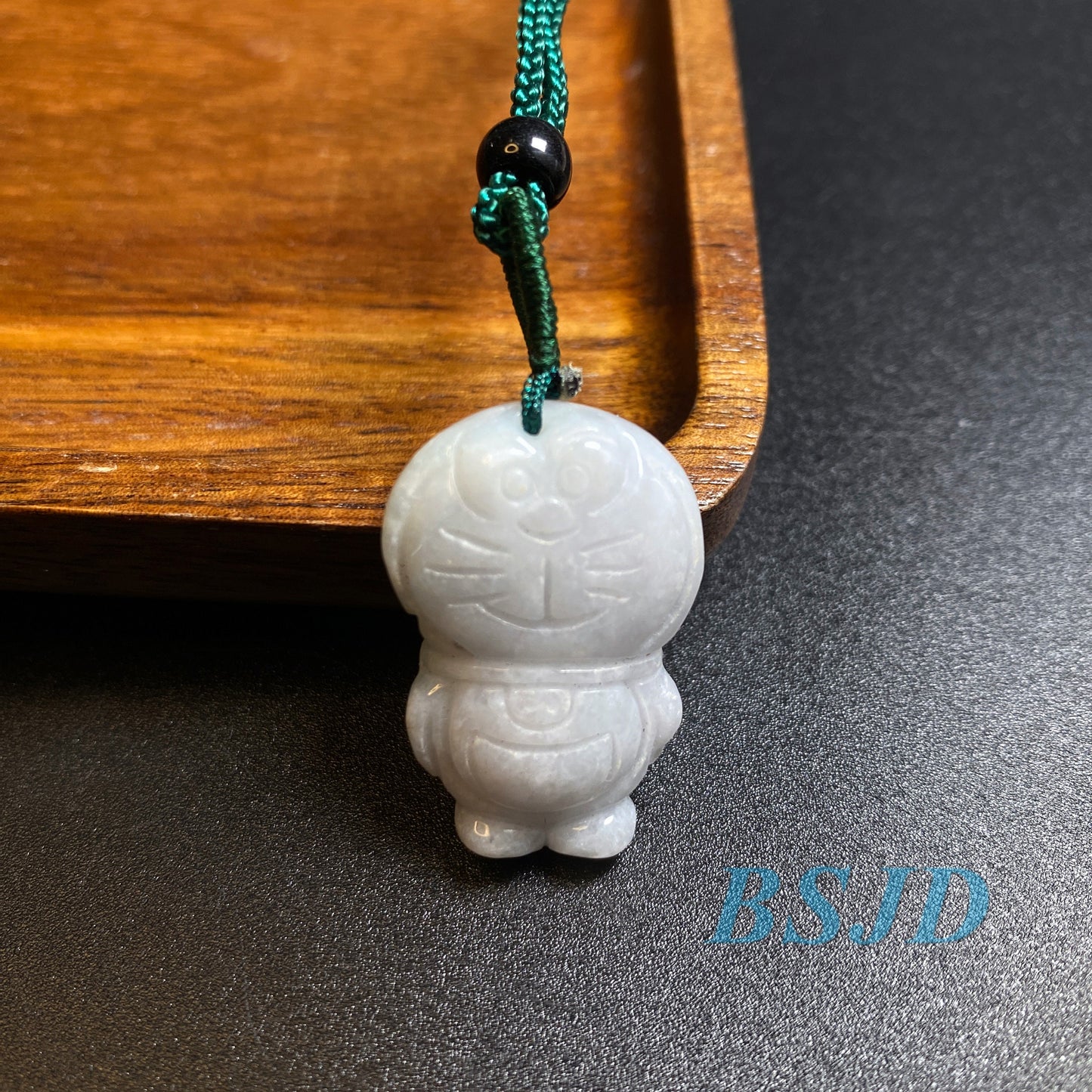 Wholesale cartoon Doraemon ドラえもん Jadeite Pendant Natural Grade A Jade bead Burma jade Babt Children Kid Girl DIY Cartoon beads  ネックレス