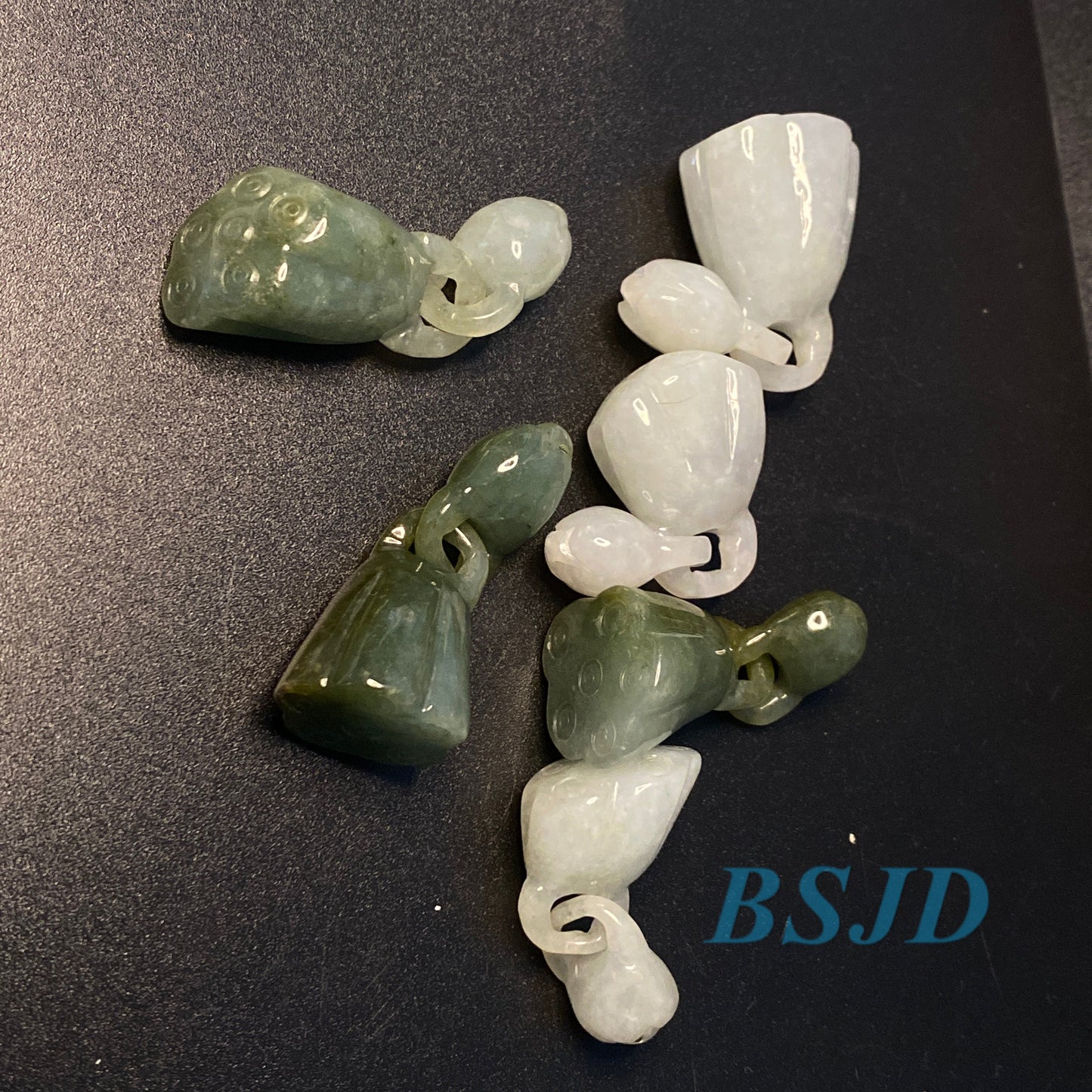 Großhandel Lotussamen Grade A Jade natürliche grüne Jade Burma Jadeit DIY Jade Schmuck Geschenk