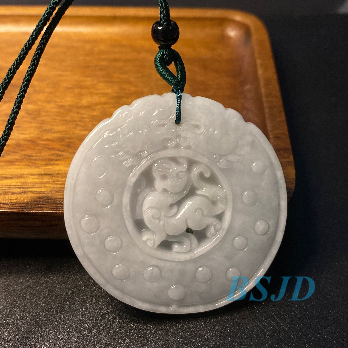 福到临门  Grade A jade dragon pendant Green Jade ICE Jadeite Jewelry jade gift DIY jadeite