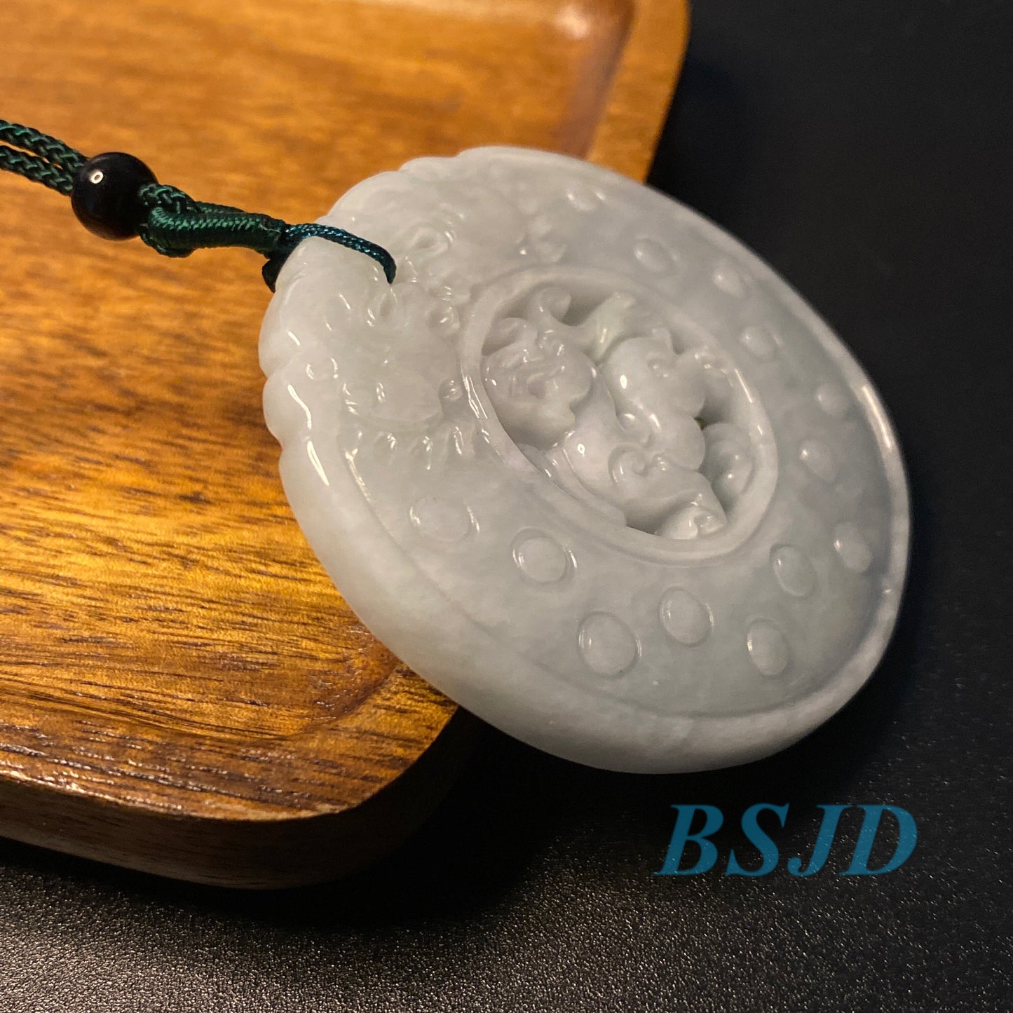 福到临门  Grade A jade dragon pendant Green Jade ICE Jadeite Jewelry jade gift DIY jadeite