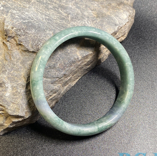 56.8mm Grade A Jade Natural green purple Round bangle lavender Myanmar jadeite Lady Bracelet Type A stone small hand female Jewelry Gift