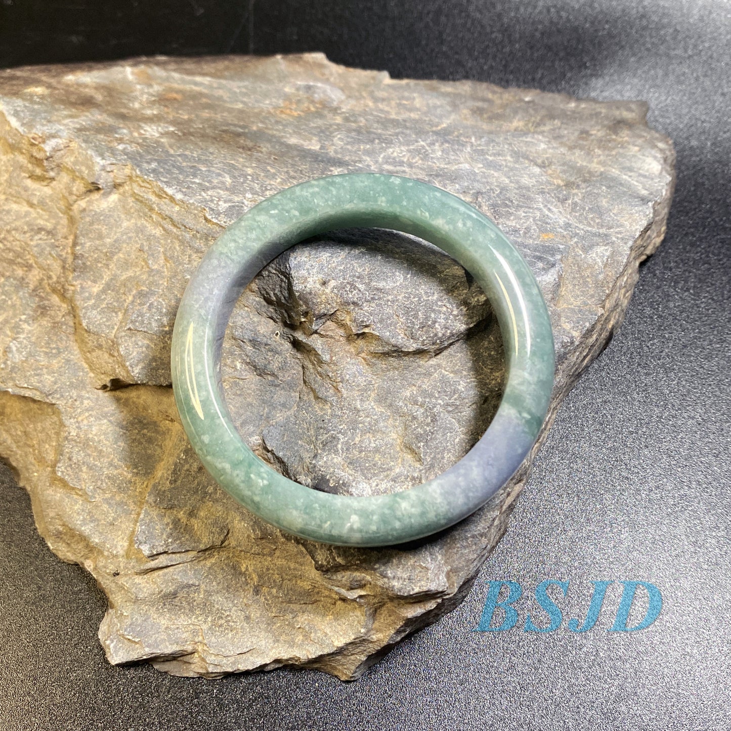 Small 49.2mm Grade A Jade Natural green purple Round bangle lavender Myanmar jadeite Lady Bracelet Type A stone female Jewelry Gift