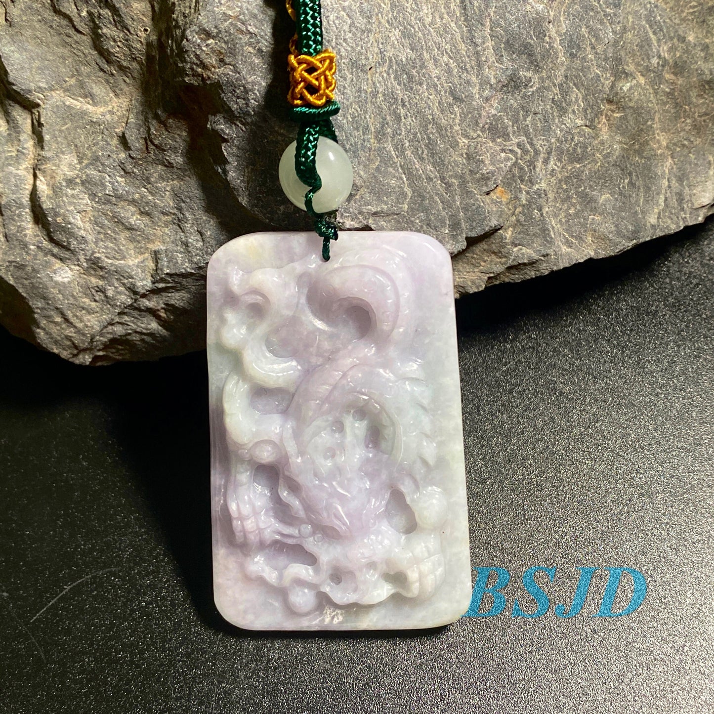 Naturla Purple Dragon Grade A JADE lavender Burma Jadeite pendant Jewelry gift