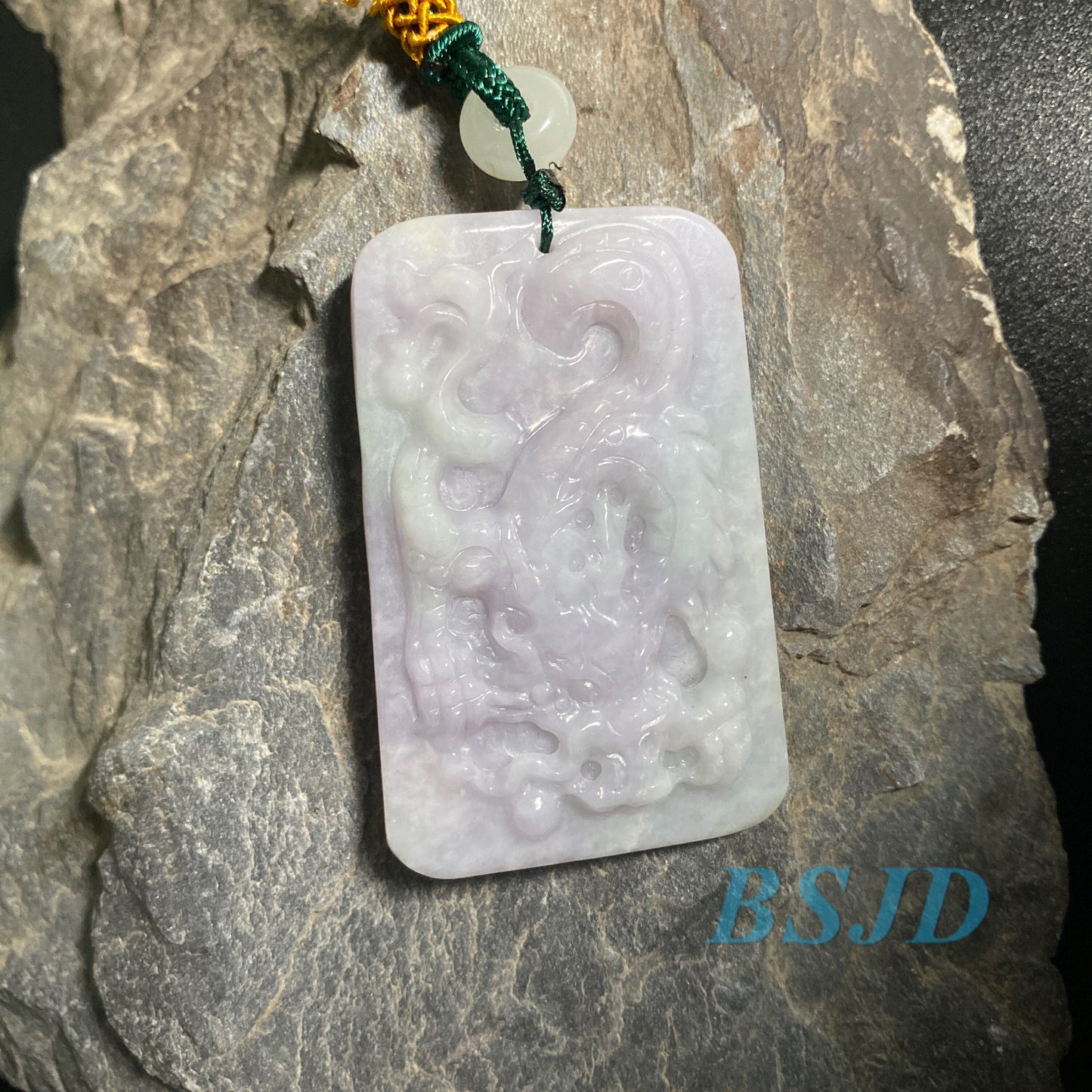 Naturla Purple Dragon Grade A JADE lavender Burma Jadeite pendant Jewelry gift