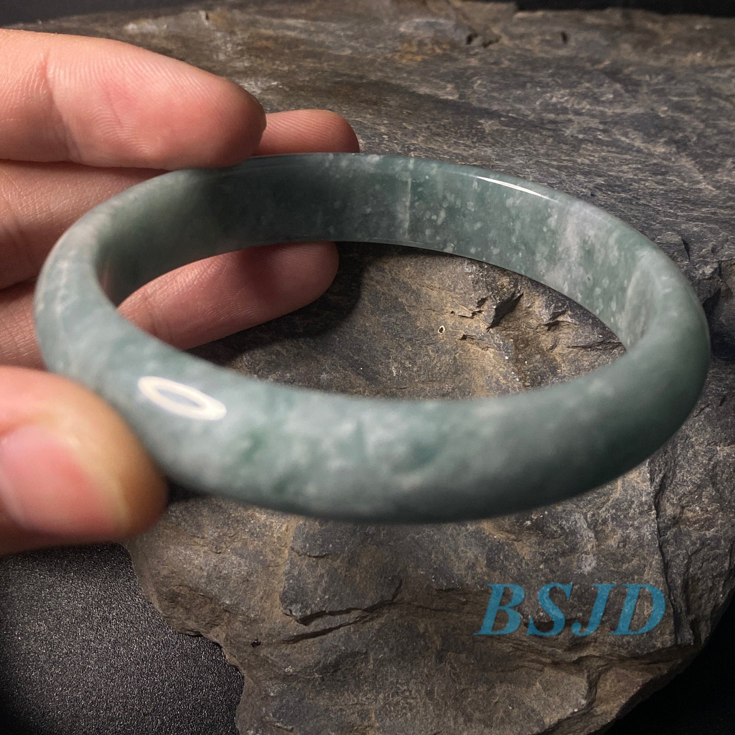 60.6mm Grade A Jade Natural green purple Round bangle lavender Myanmar jadeite Lady Bracelet Type A stone small hand female Jewelry Gift