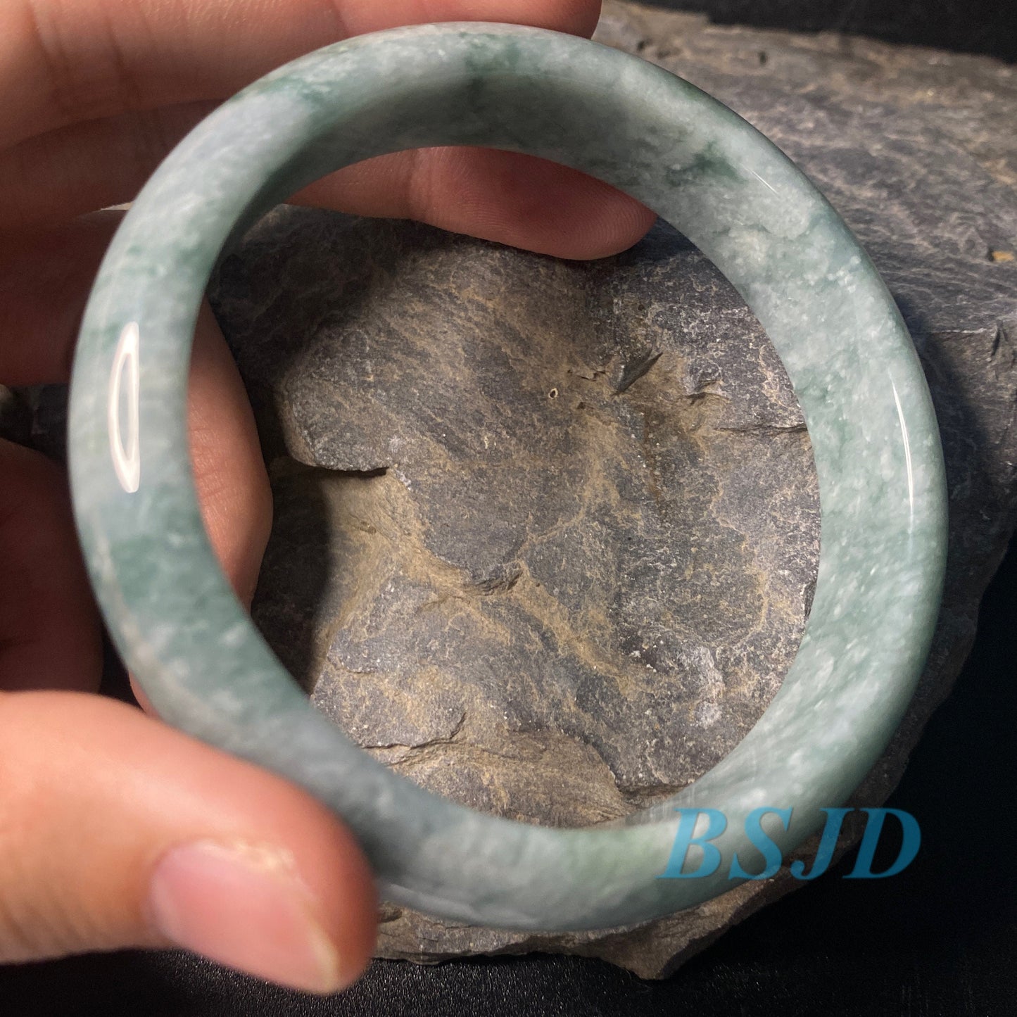 63mm Grade A Jade Natural green purple Round bangle lavender Myanmar jadeite Lady Bracelet Type A stone small hand female Jewelry Gift