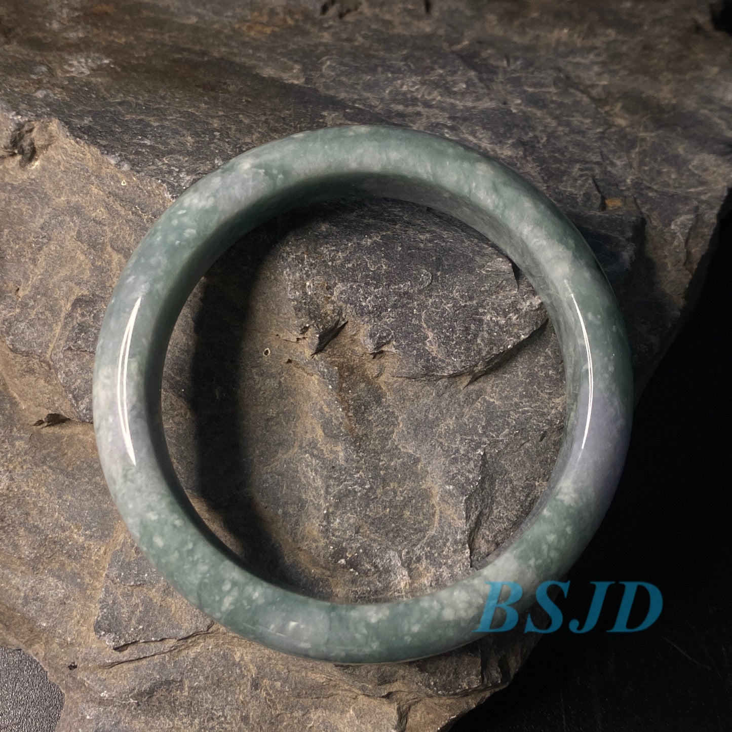 53.6mm Grade A Jade Natural green purple Round bangle lavender Myanmar jadeite Lady Bracelet Type A stone small hand female Jewelry Gift