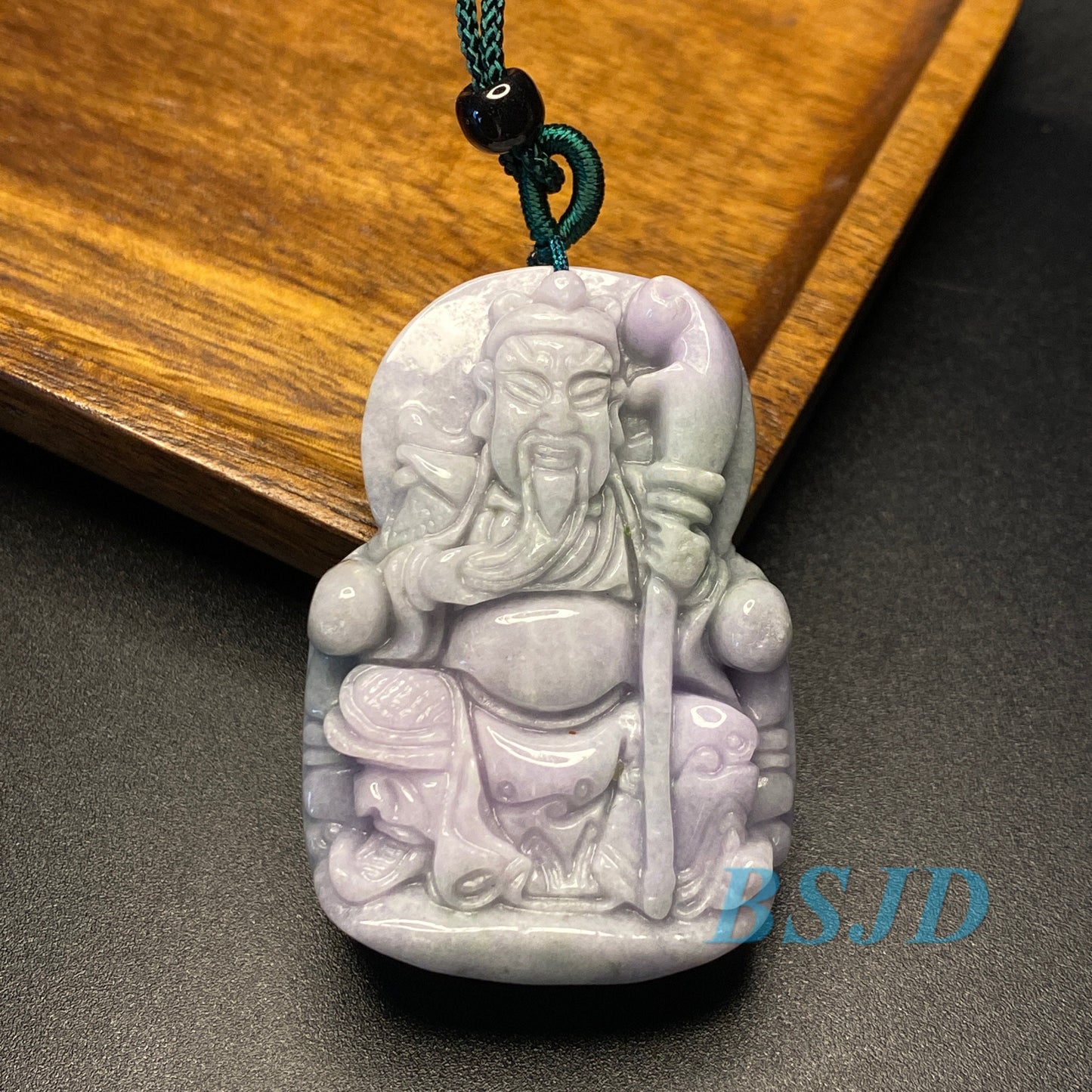 Natual Purple jadeite  Guangong The duke guan Pendant Natural Grade A men's necklace Lavender Green Jade ICE Jadeite Burma man Feicui