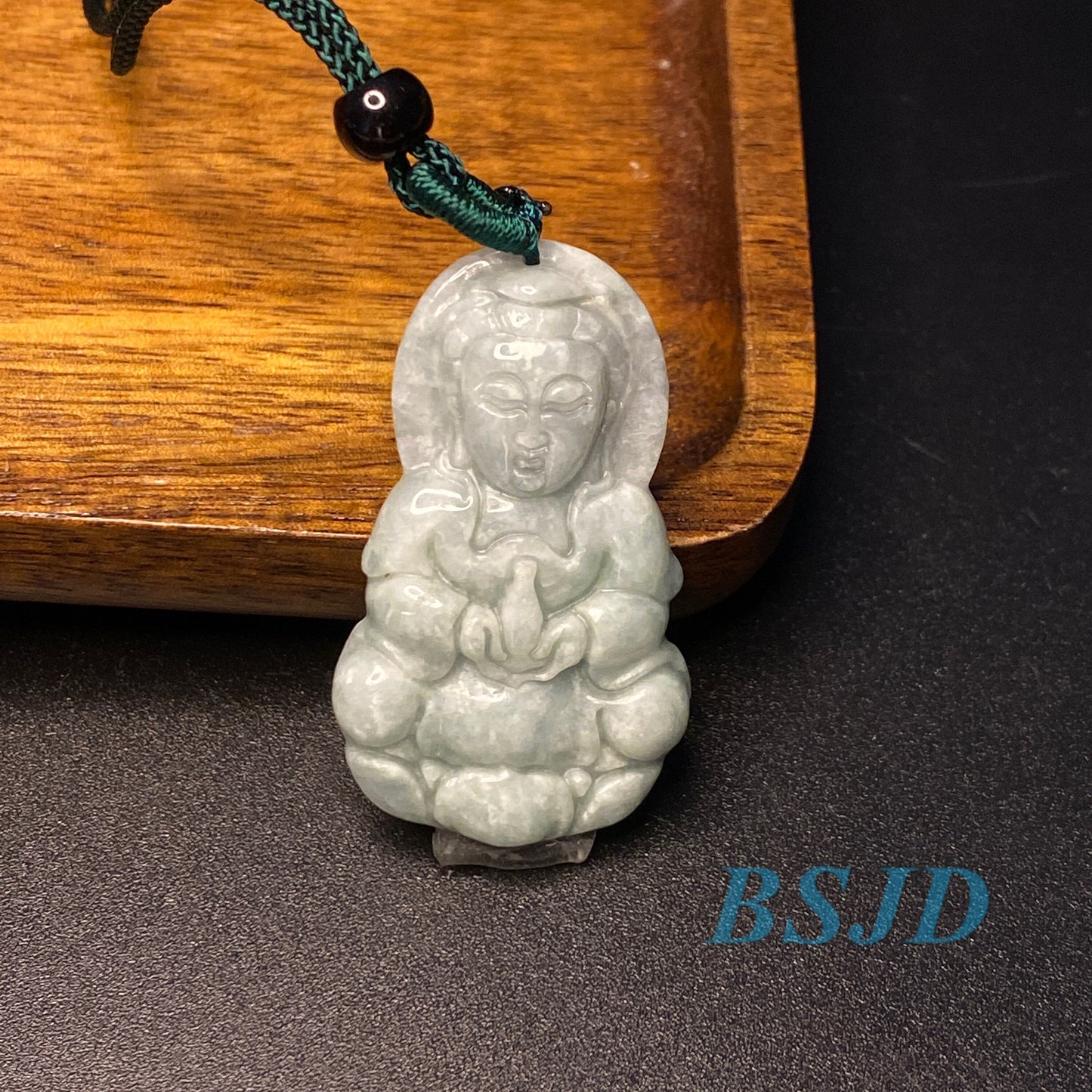 5Pairs KWAN YIN Buddha Natural Grade A Jade ICE Jadeite Chinese Carved Pendant necklace Statue gift