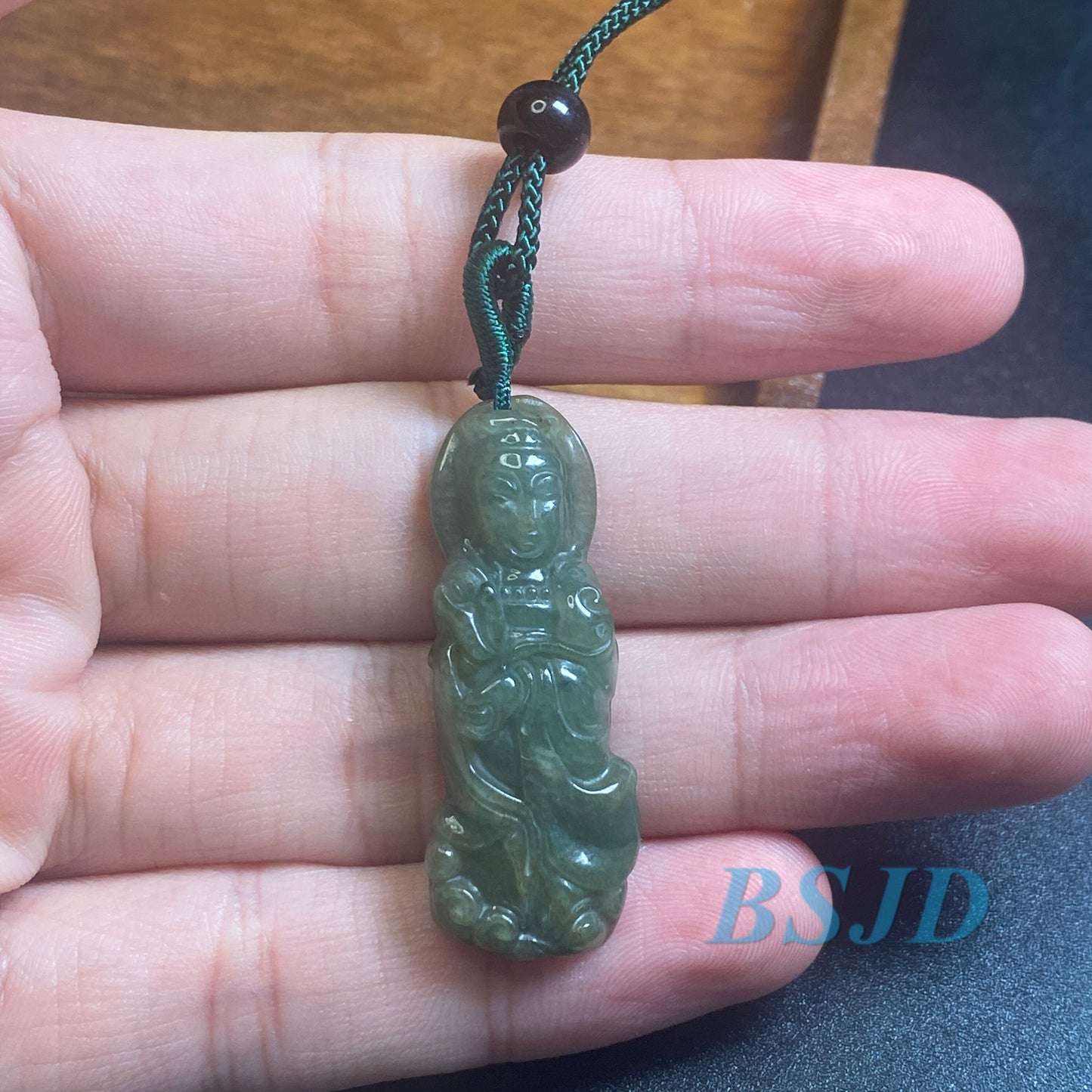 Natural Gray Grade A jadeite Guanyin Pendant Natural Green Jade ICE Burma Jadeite Beads Baby Buddha pendant