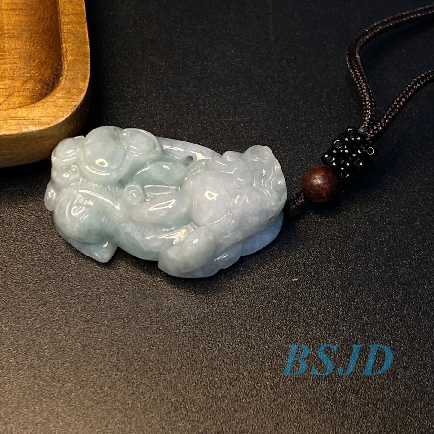 Pixiu Grade A Jade Burma  Jadeite man men's pendant necklace dragon Jade gift