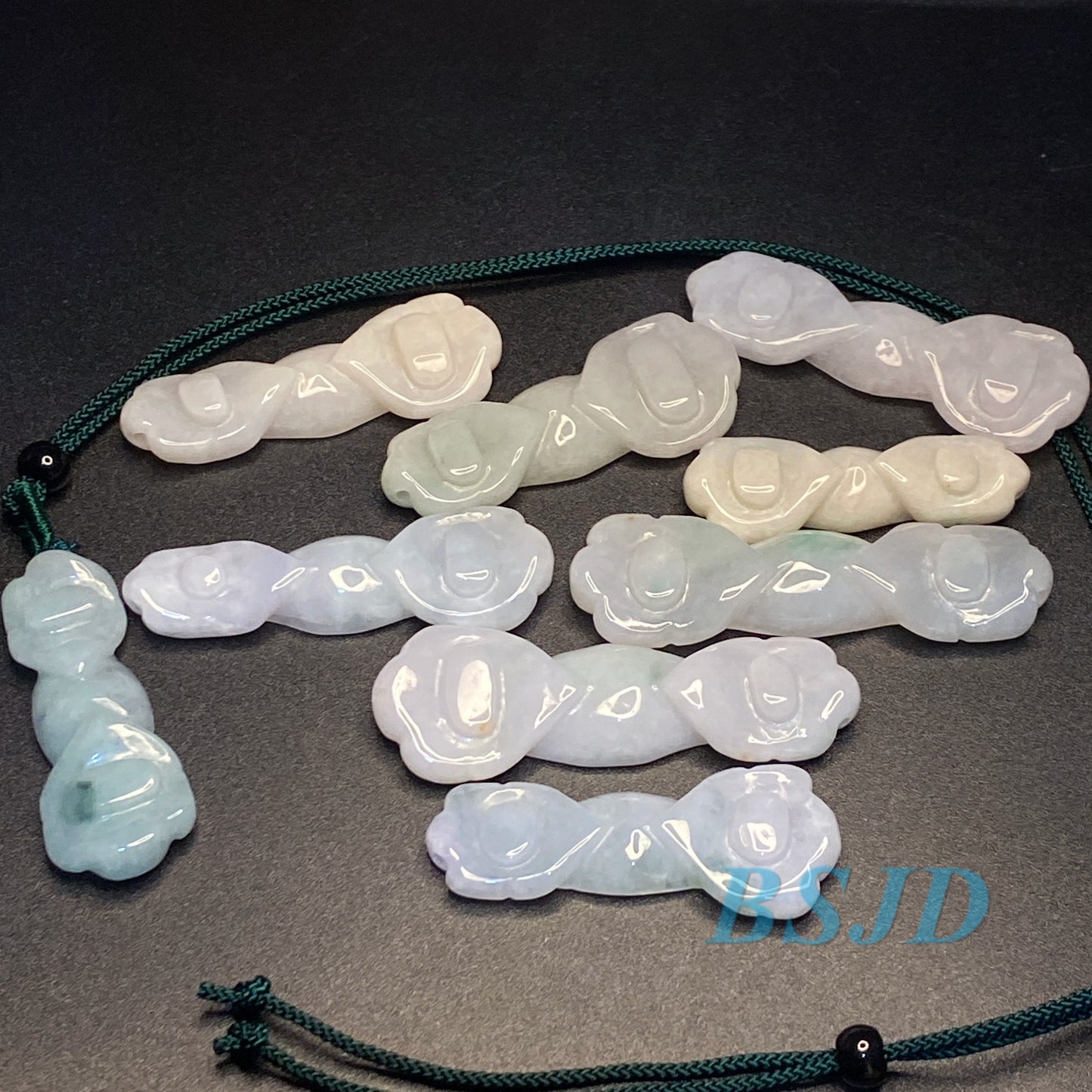 10PCS natürliche Grade A Jade grün Jade ICE Burma Jadeit Anhänger DIY Jade Perlen chinesischen Stil Stein