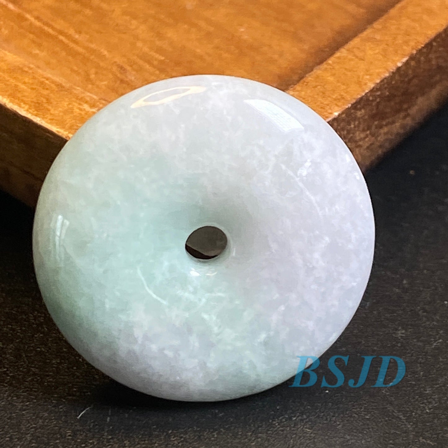 10 Stück Grade A Jade Lucky Disc Donut Anhänger natürliche grüne Jade ICE Burma Jadeit flache Rundheit Perlen Donut Ohrringe Tropfen Geschenk Anhänger