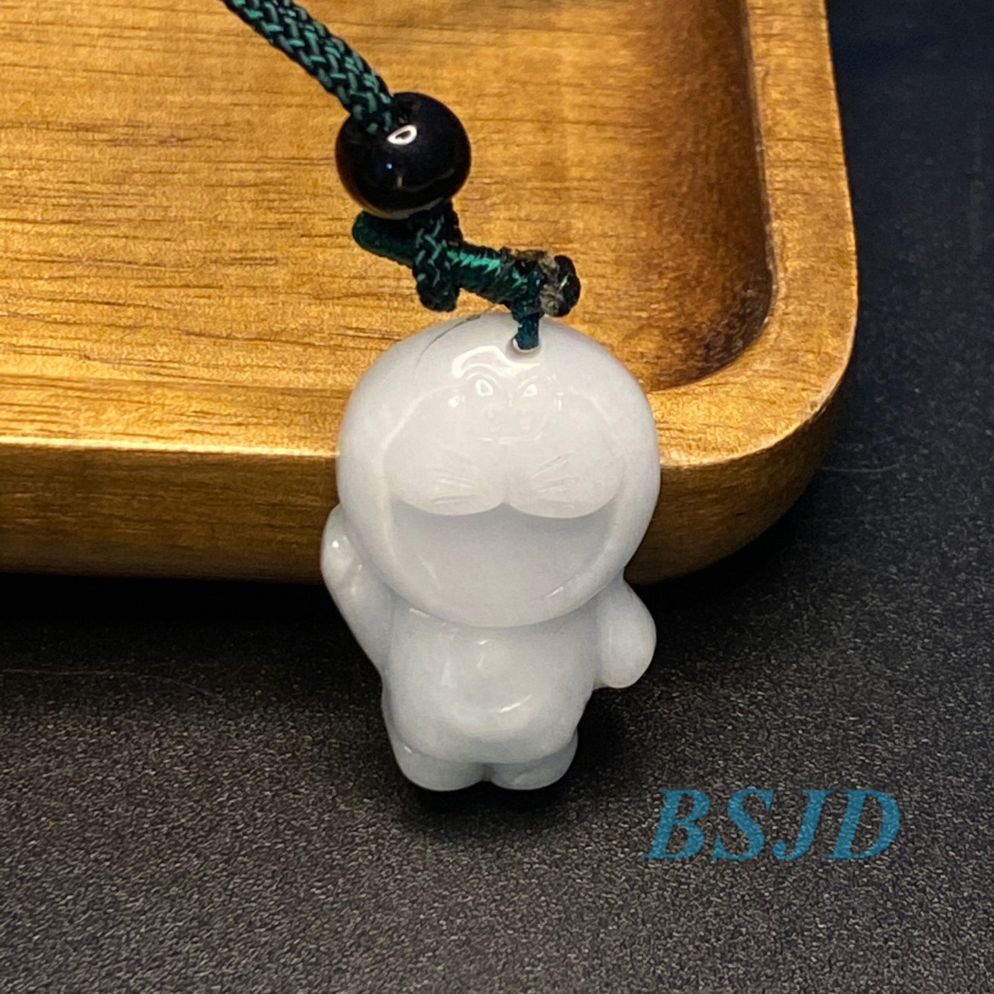 Wholesale cartoon Doraemonドラえもん Jadeite Pendant Natural Grade A Jade bead Burma jade Babt Children Kid Girl DIY Cartoon beads  ネックレス