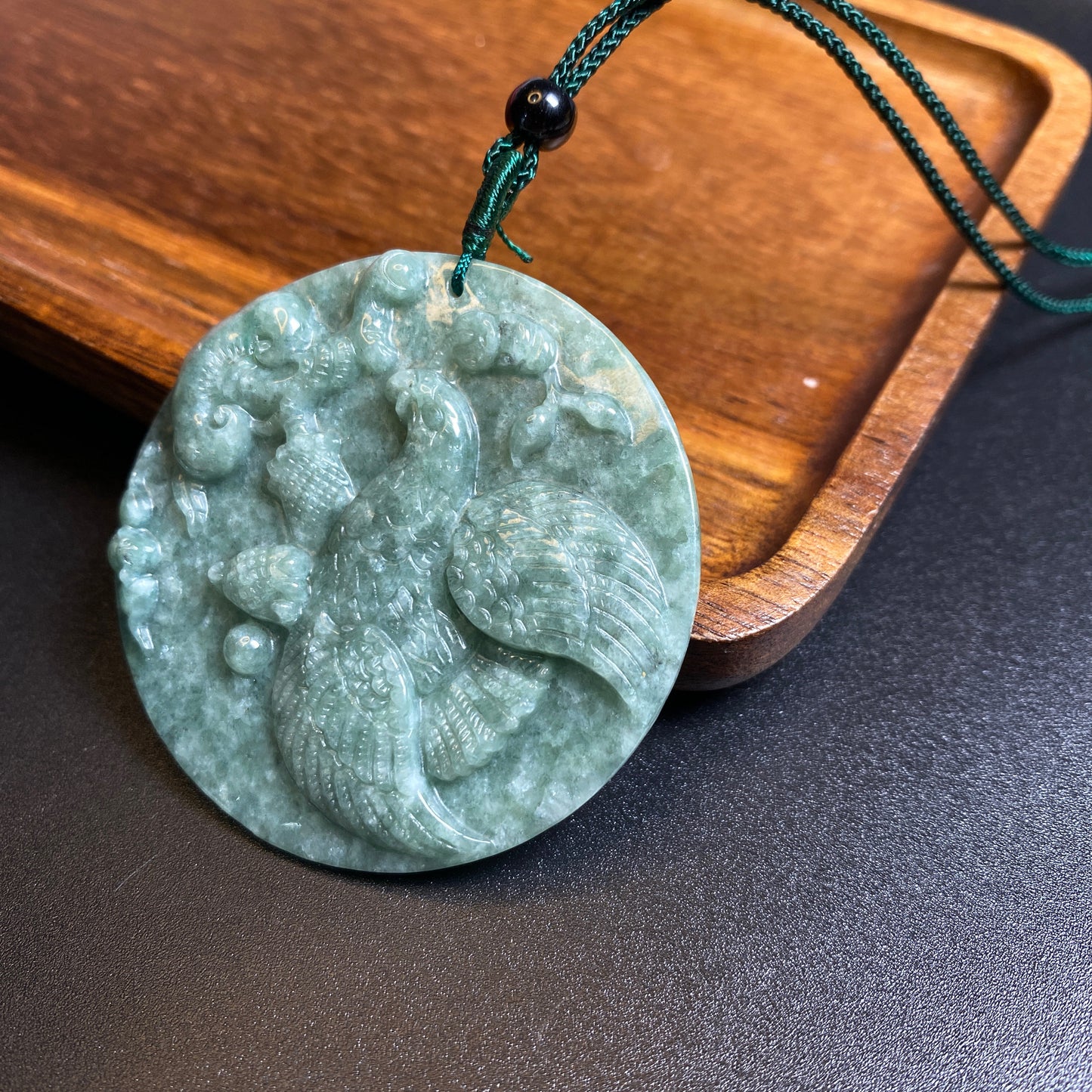 Eagle Grade A Jade Burma jadeite Beads tiger face pendant Type A jade Ice Myanmar Jadeite DIY necklace jade gift charms ornament