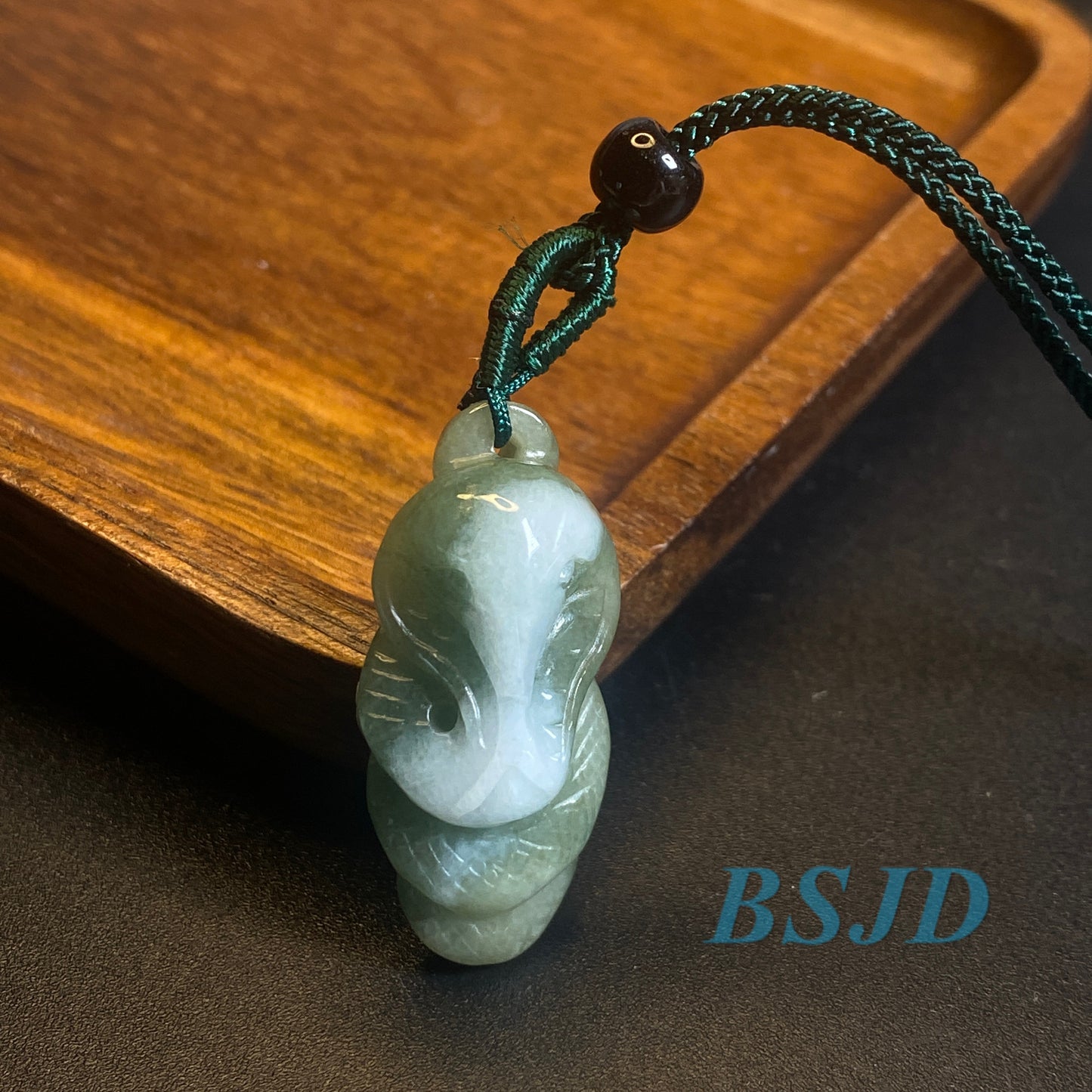 Handmade Mamba Snake jadeite pendant  Grade A jadeite Natural Burma Jade ICE Jadeite Kid birthday gift hang Type A jade jewelry stone gift