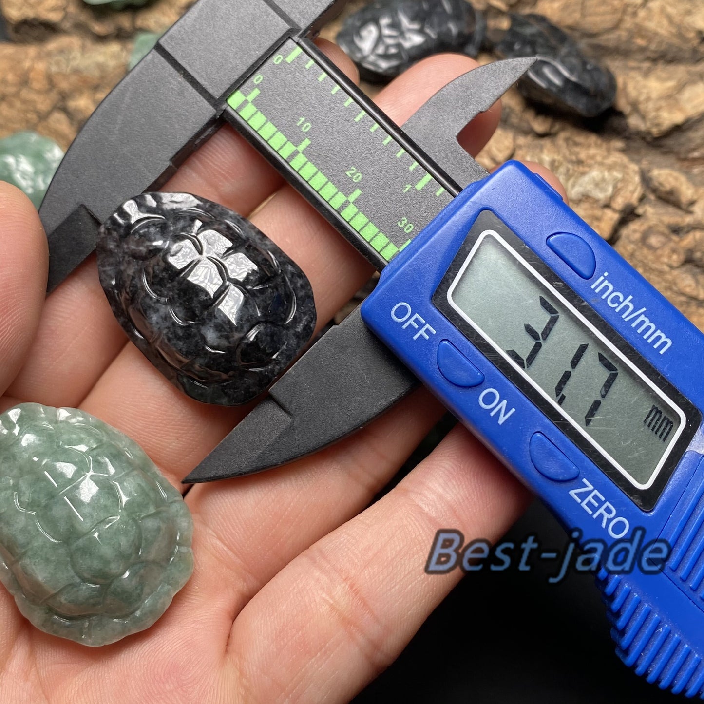 Schildkrötenpanzer Großhandel Grade A Jade Burma Jadeit Perlen Anhänger Typ A Jade Eis Myanmar Jadeit DIY Halskette Kind Jade Geschenk Charms Ornament